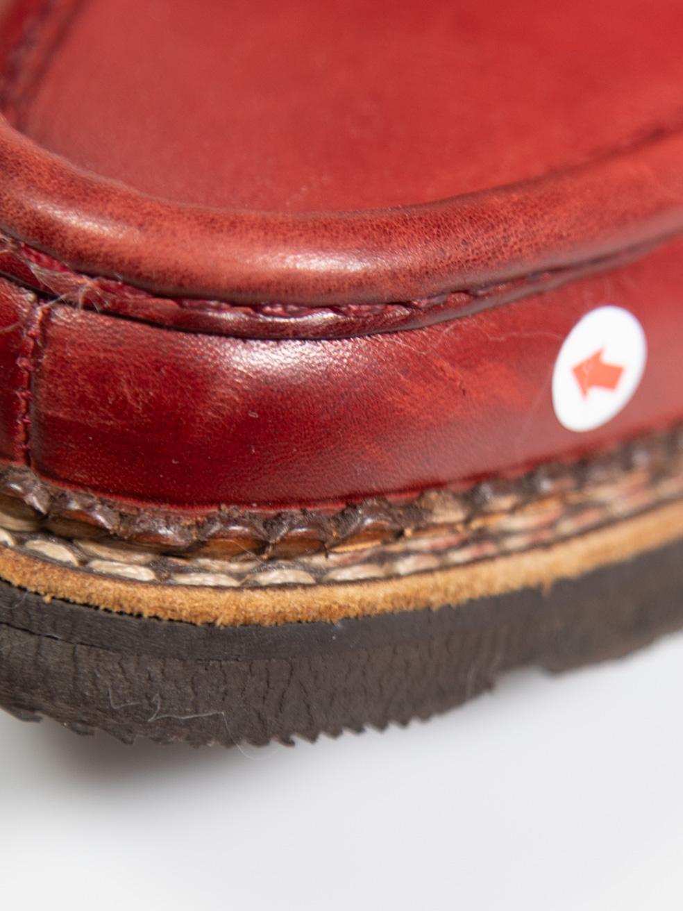 Paraboots aus rotem Leder Michael Oxfords Größe UK 4 im Angebot 3