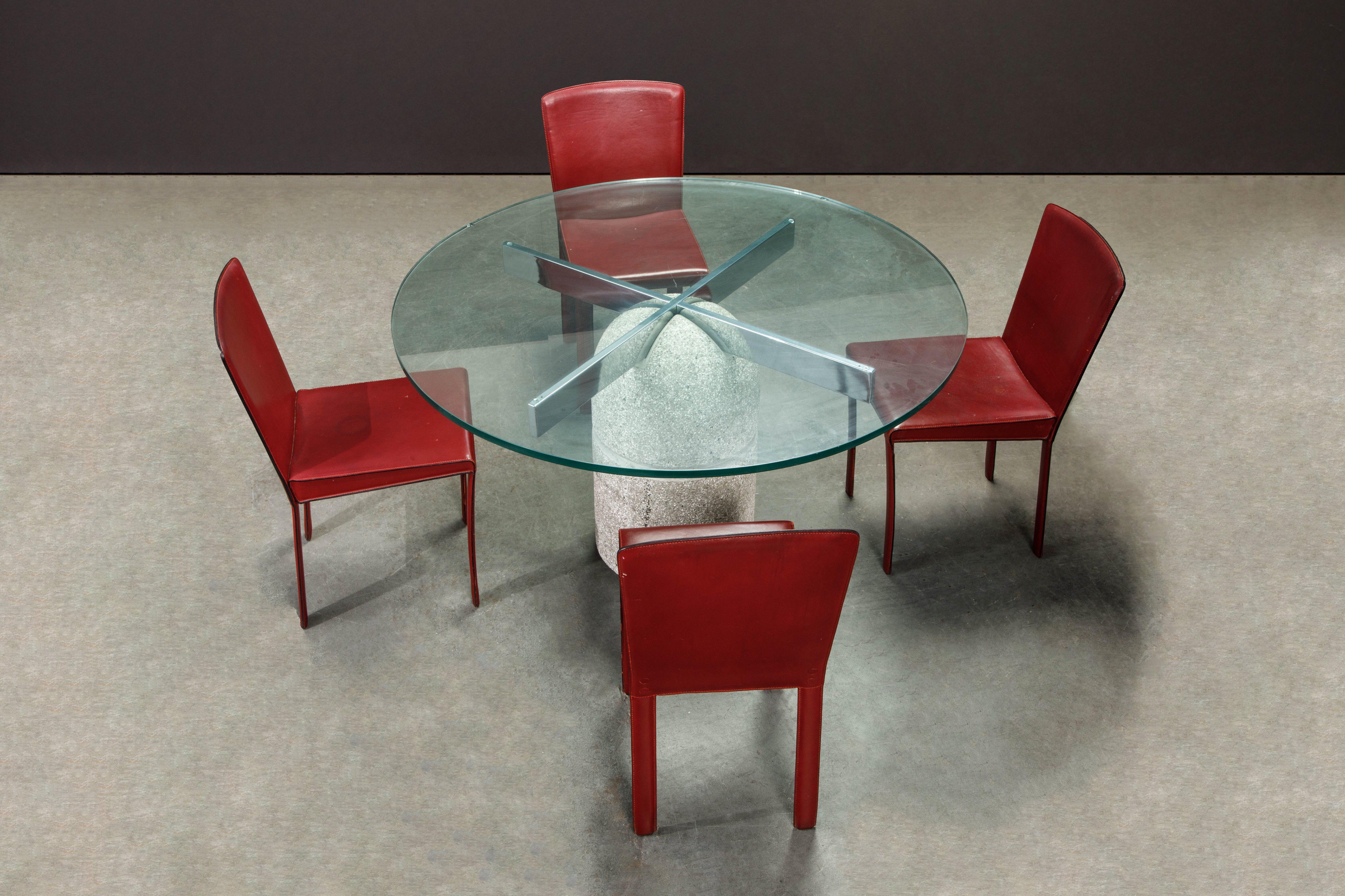 'Paracarro' Concrete Dining Table by Giovanni Offredi for Saporiti Italia, 1970s For Sale 5