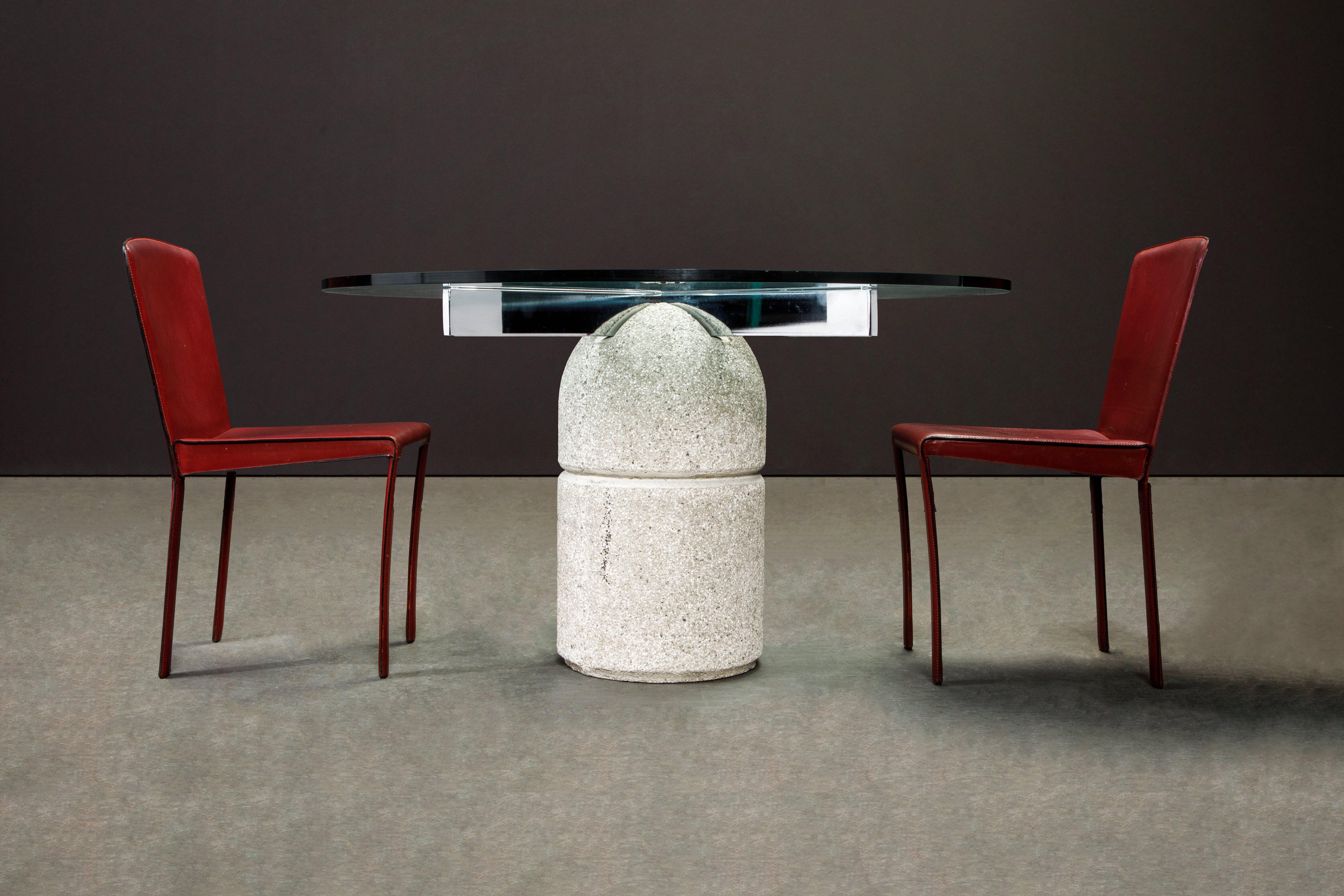 'Paracarro' Concrete Dining Table by Giovanni Offredi for Saporiti Italia, 1970s For Sale 6