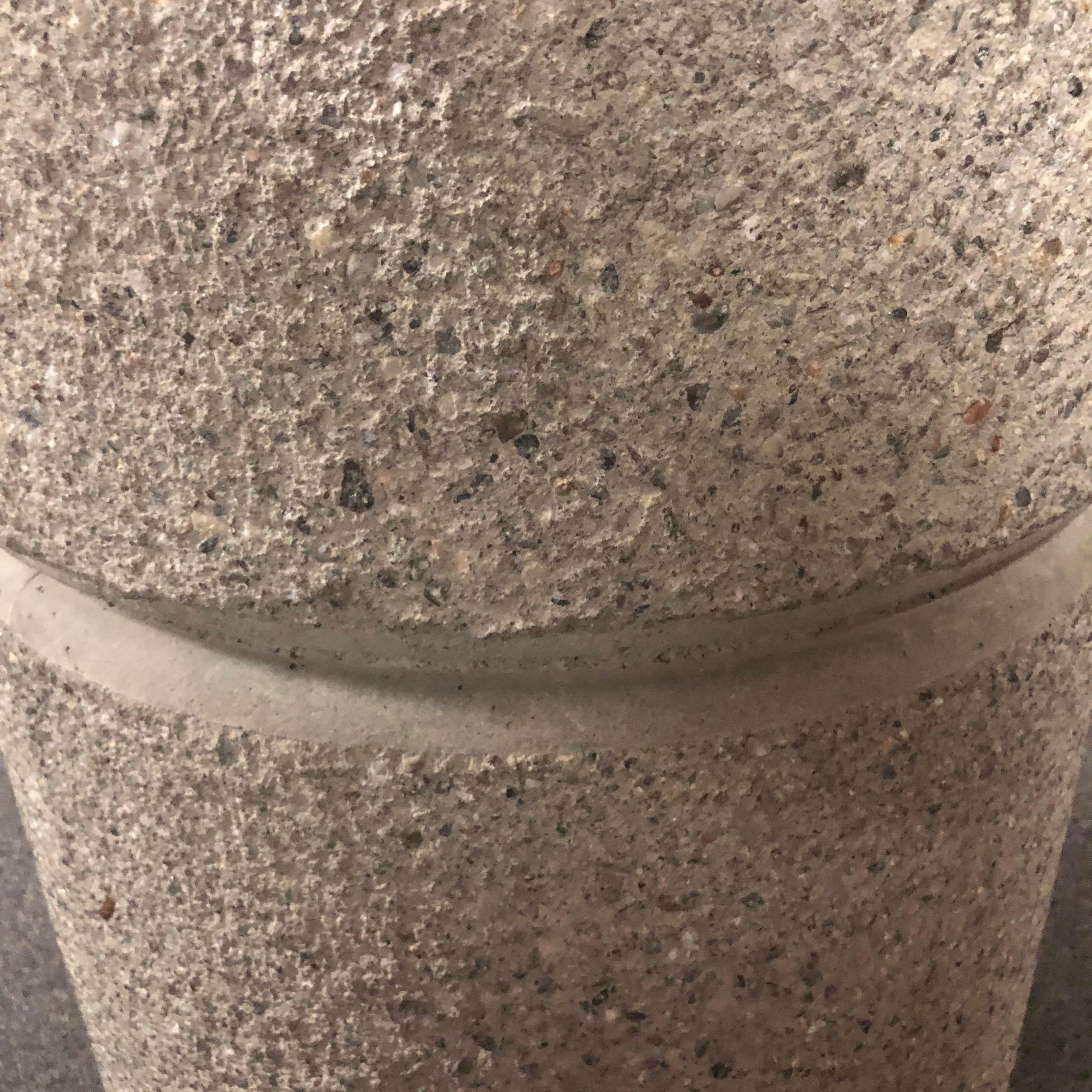 Paracarro Concrete and Polished Chrome Dinning Table Base by Giovanni Offredi In Good Condition In San Diego, CA