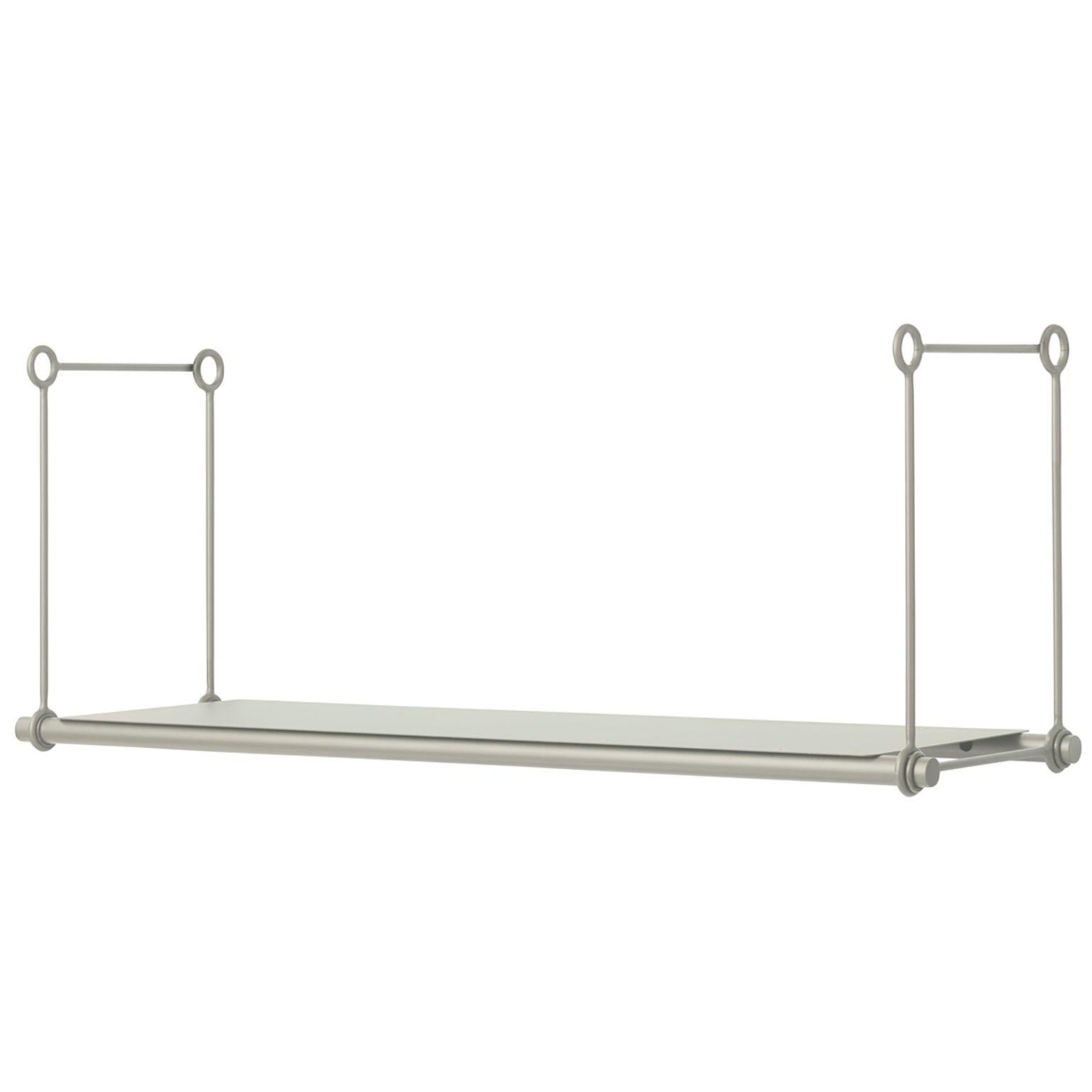 Parade 1 shelf extention warm white by Warm Nordic
Dimensions: D 100 x W 30 x H 39cm
Material: Powder coated steel
Weight: 4 kg
Also available in different colours and dimensions.

Elegant metal shelving unit with plenty of space for all your