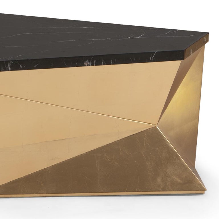 Parade Gold Coffee Table with Antique Gold Painting at 1stDibs