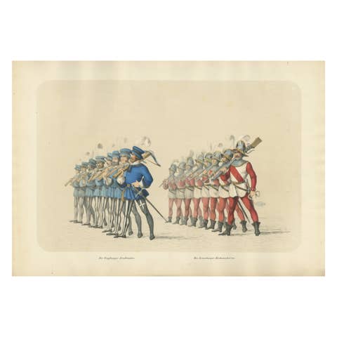 Parade of Honor – Freiburg Crossbowmen & Strasbourg Riflemen in Formation, 1855