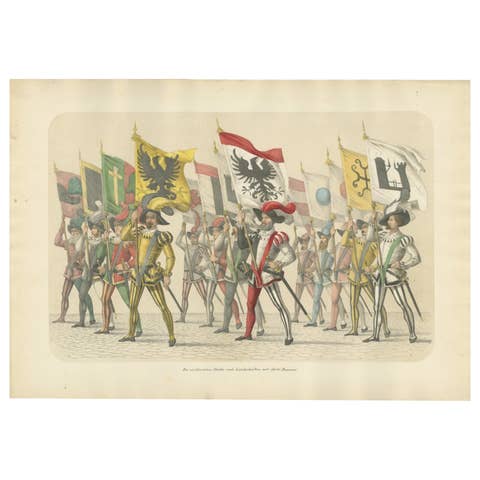 Parade of Unity – The Allied Cities and Territories with Their Banners, 1855