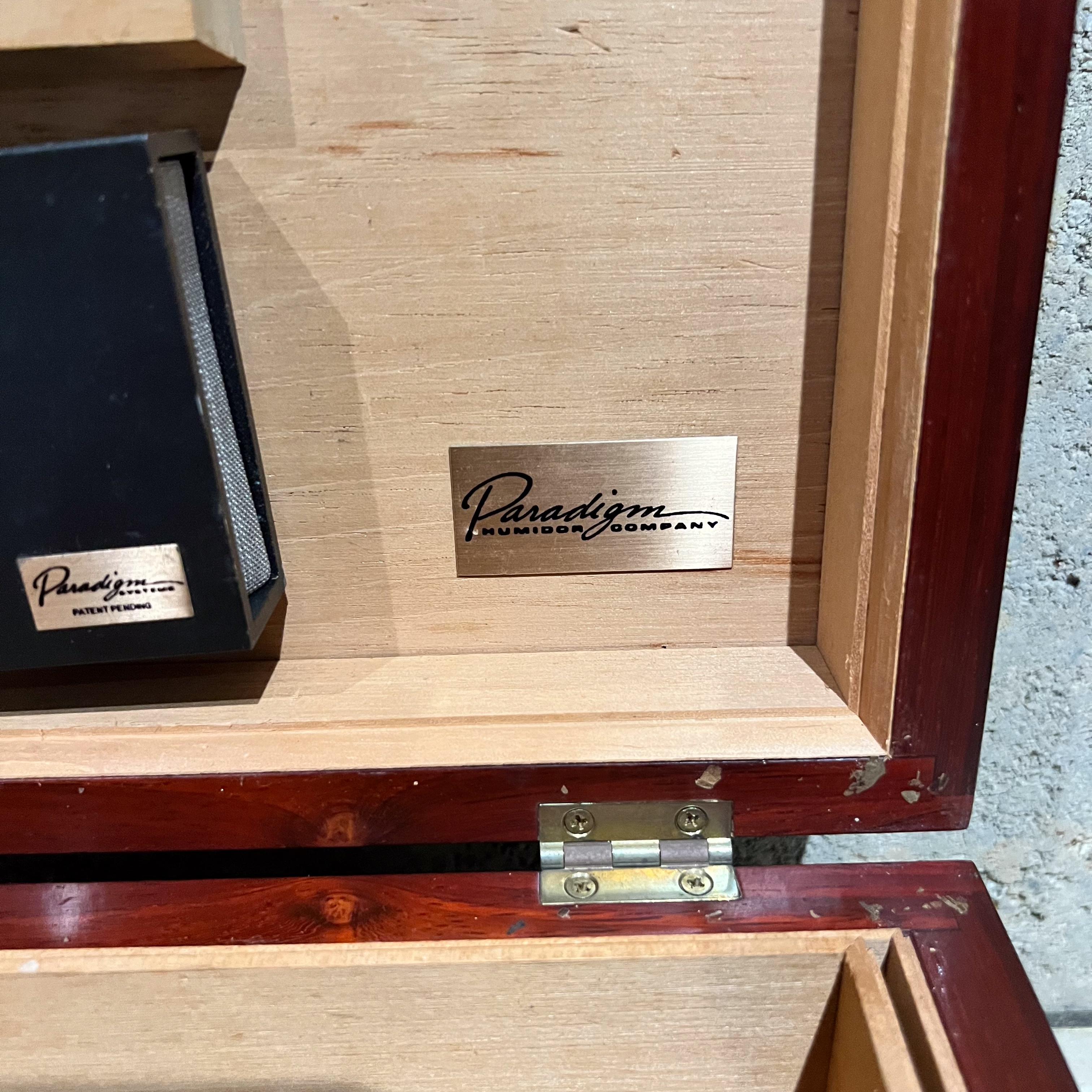 Scatola per sigari Paradigm Humidor Company con intarsio in Wood Wood in vendita 1