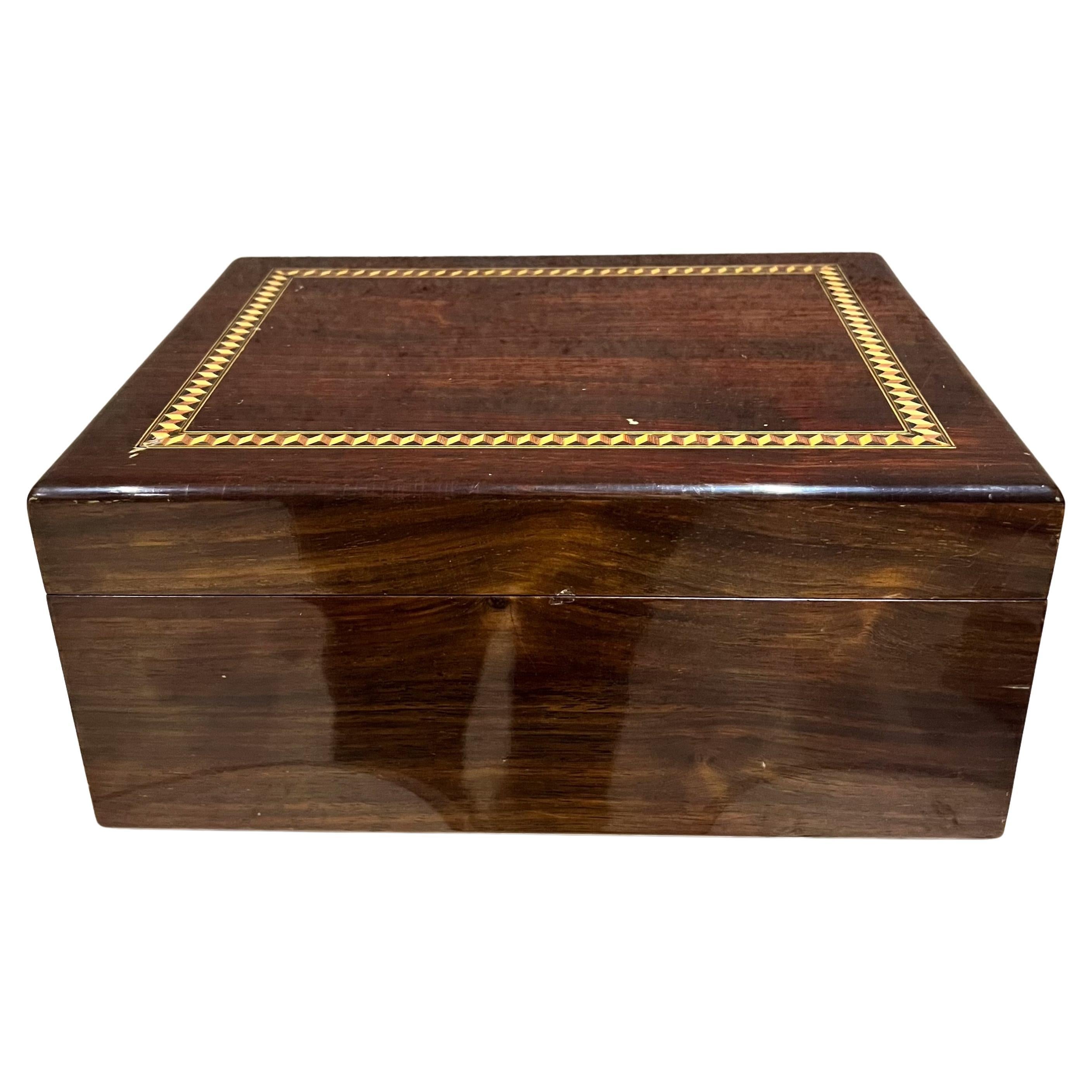 Paradigm Humidor Company Cigar Box Marquetry Wood Inlay