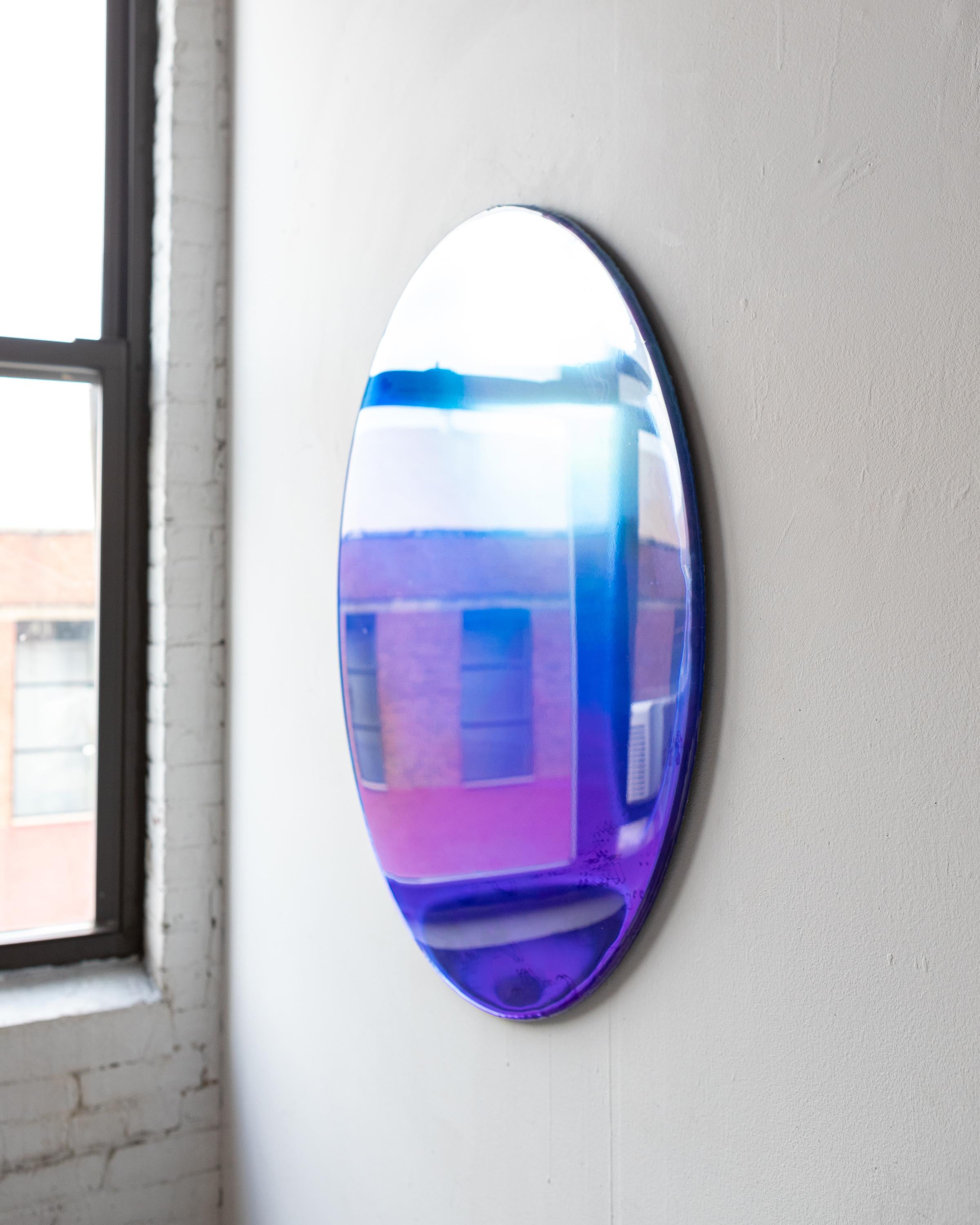 Paradigm Wall Decoration by Courtney Kinnare, Espejo azul ultramarino en venta 2
