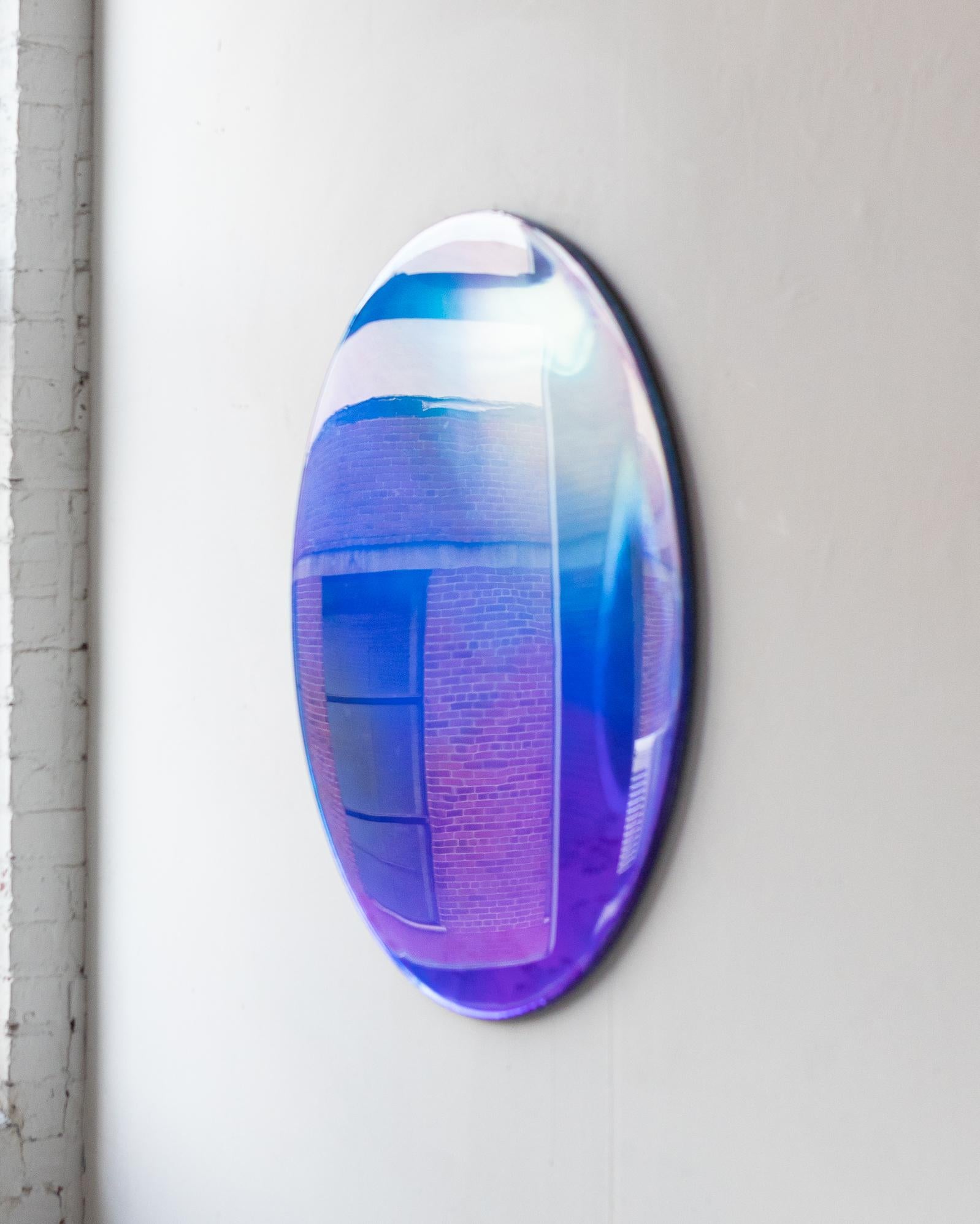 Paradigm Wall Decoration by Courtney Kinnare, Espejo azul ultramarino en venta 3