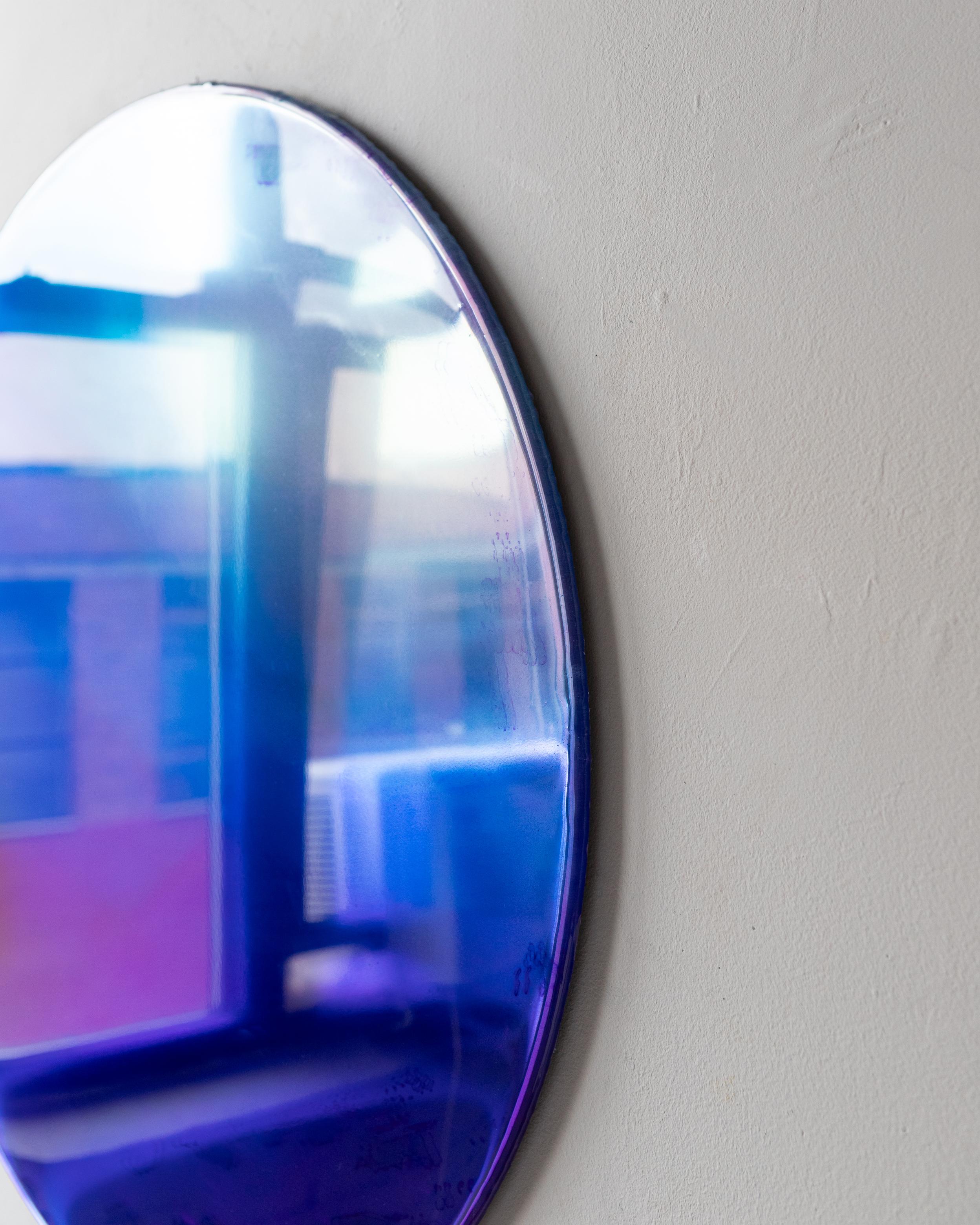 Paradigm Wall Decoration by Courtney Kinnare, Espejo azul ultramarino en venta 4
