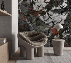 Paradis Perdue Black and White Wallpaper by Magnus Gjoen, Visioni Collection