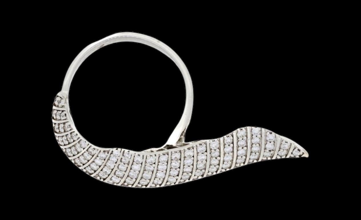 Paradisca Diamant-Blatt-Ring Damen im Angebot