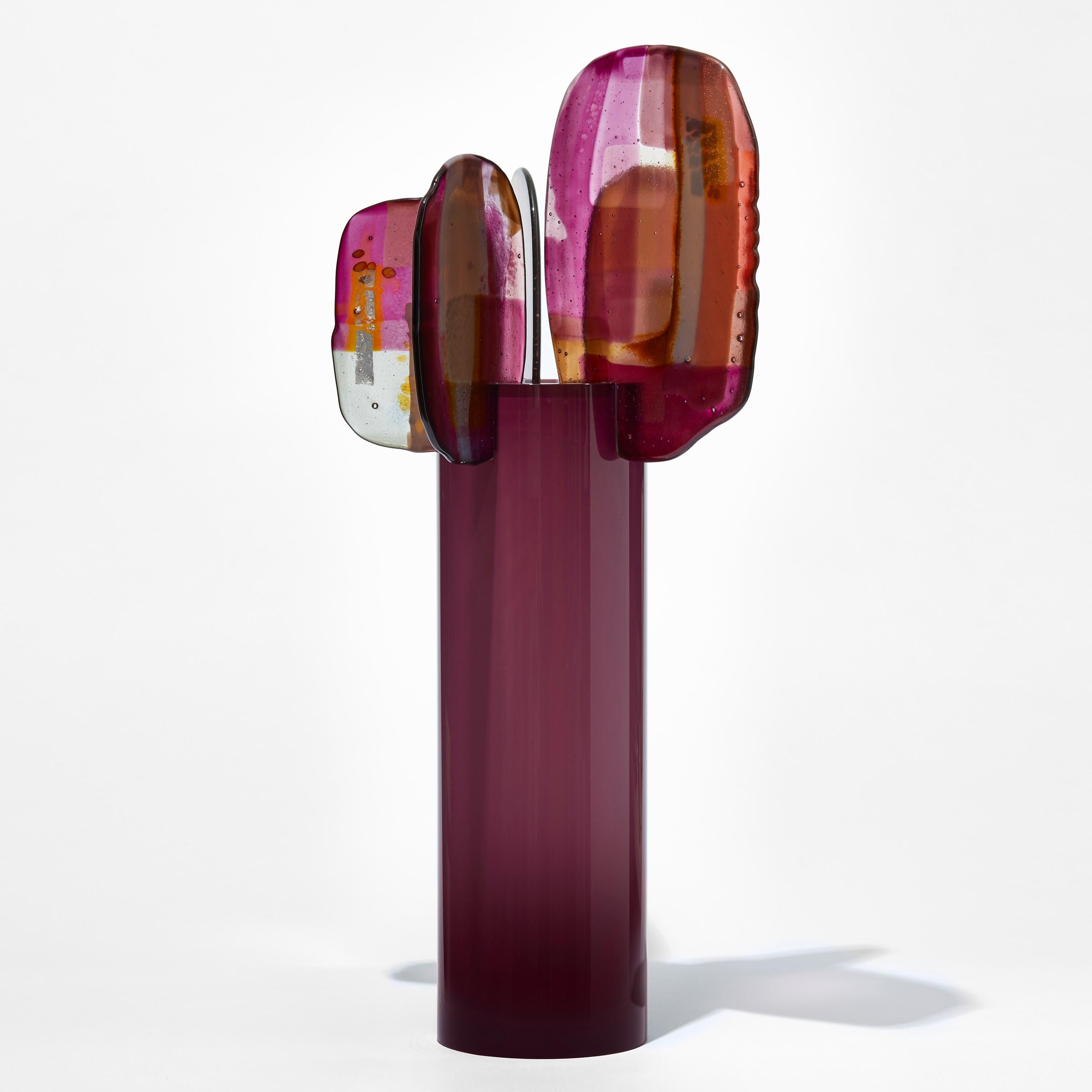 'Paradise 10 Amazonica' is a unique glass sculpture created using hybrid hand-made glass techniques by the British artist, Amy Cushing.

Combining mouth blown glass with kiln formed glass, each piece within the collection displays a multiple of