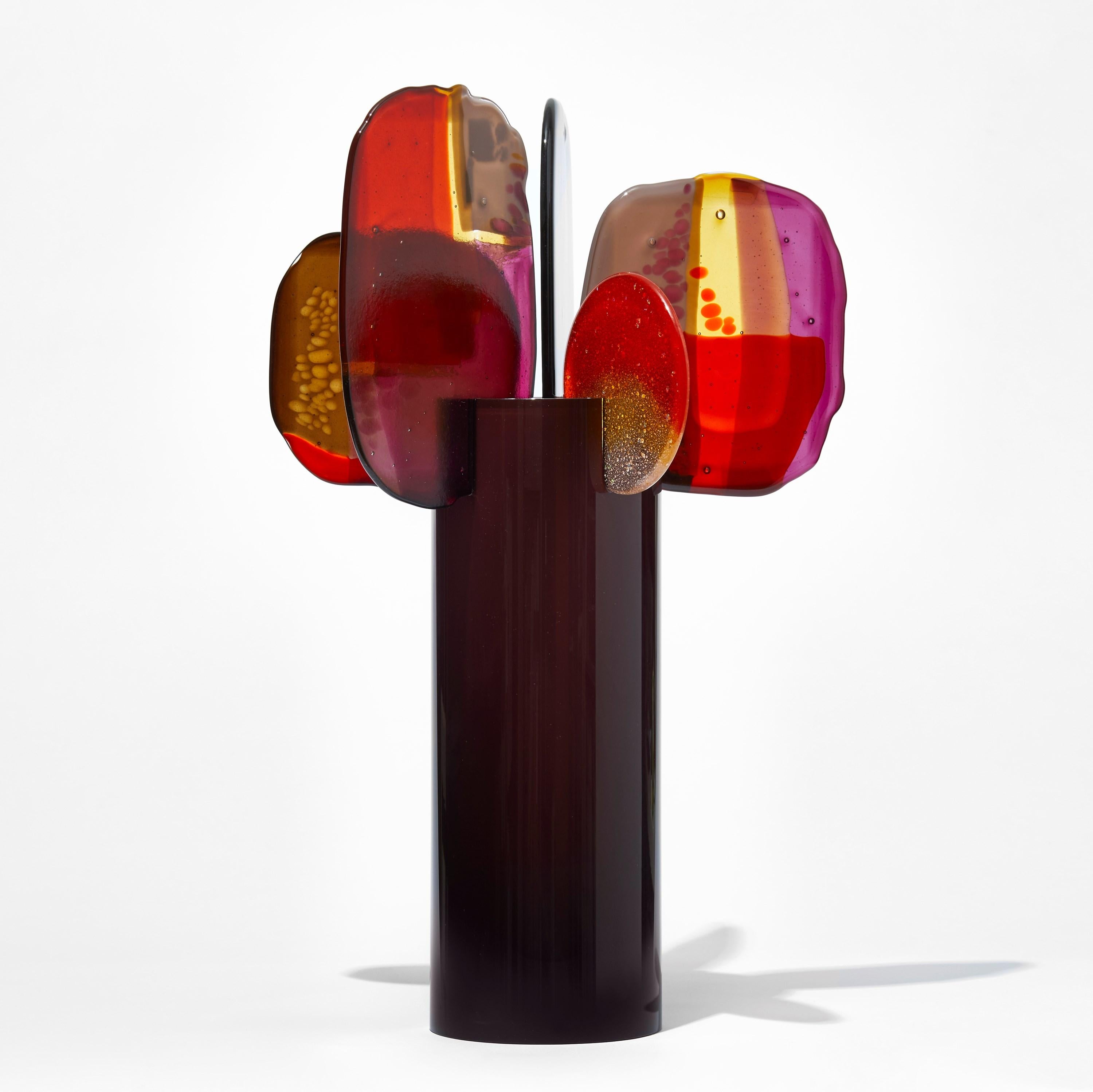 'Paradise 10 Arabica' is a unique glass sculpture created using hybrid hand-made glass techniques by the British artist, Amy Cushing.

Combining mouth blown glass with kiln formed glass, each piece within the collection displays a multiple of highly