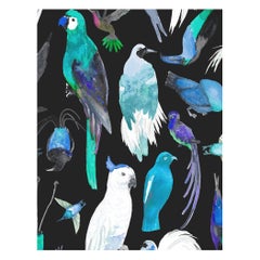 Paradise Birds Tropical Watercolor Wallpaper, Aya