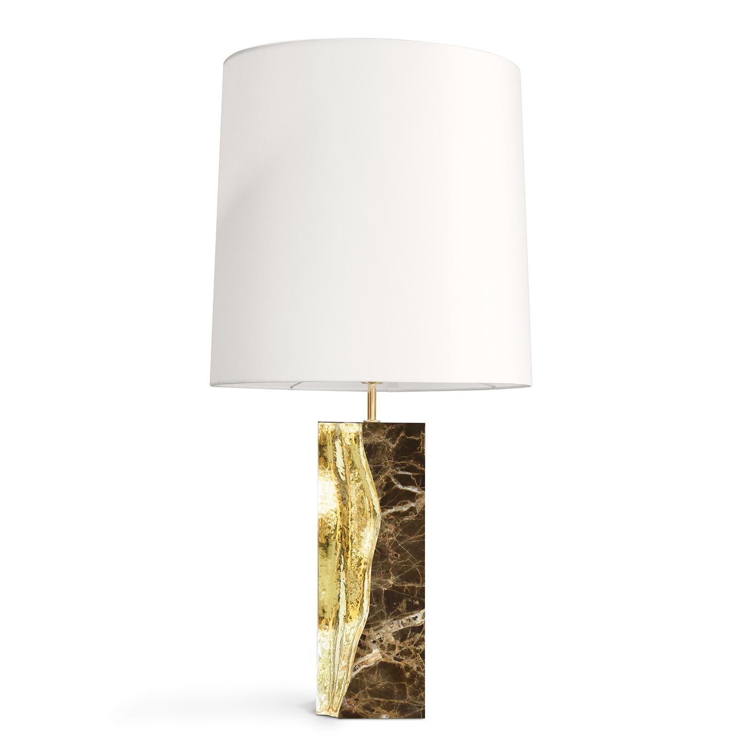 Portuguese Paradise Brown Marble Table Lamp For Sale