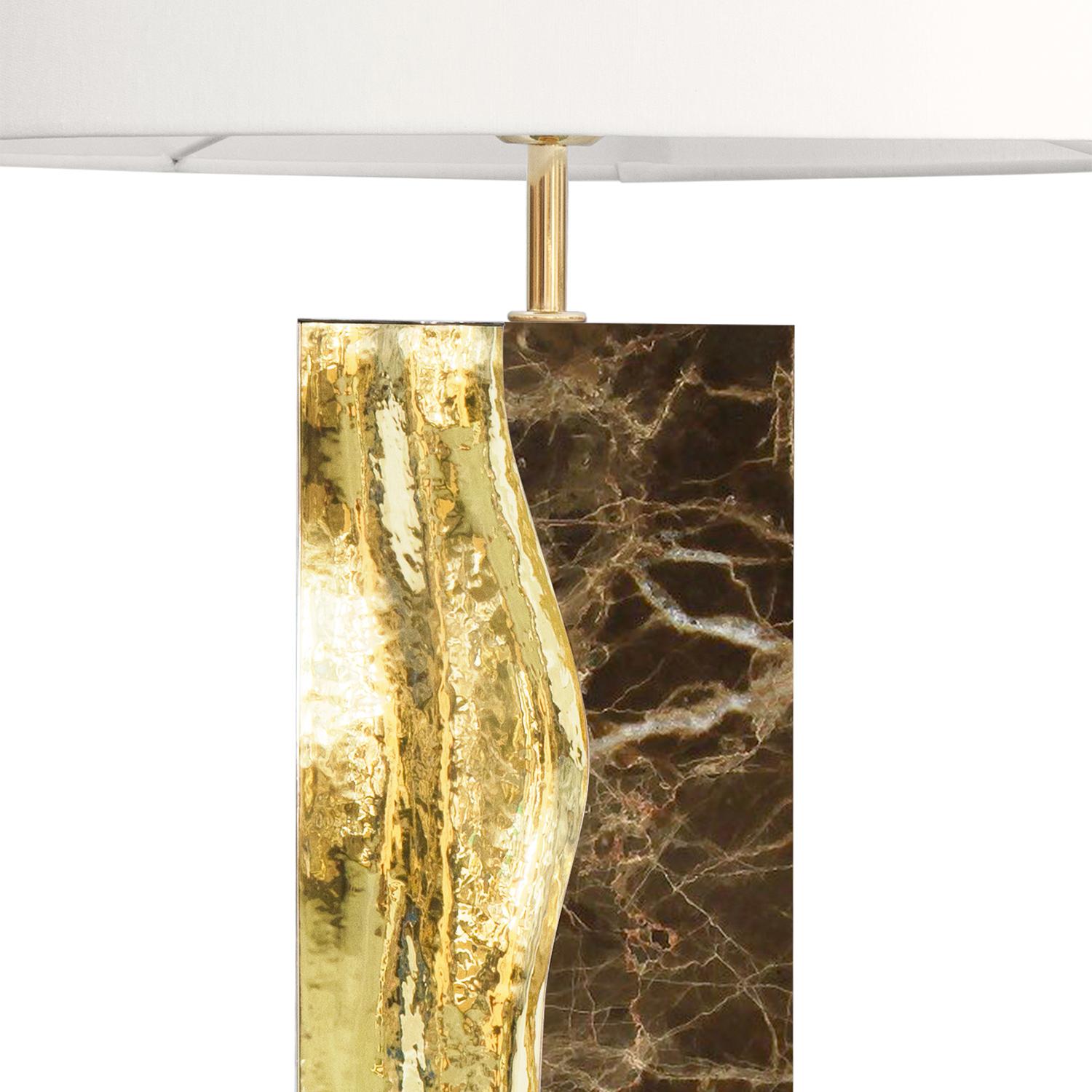 Paradise Brown Marble Table Lamp In New Condition For Sale In Paris, FR