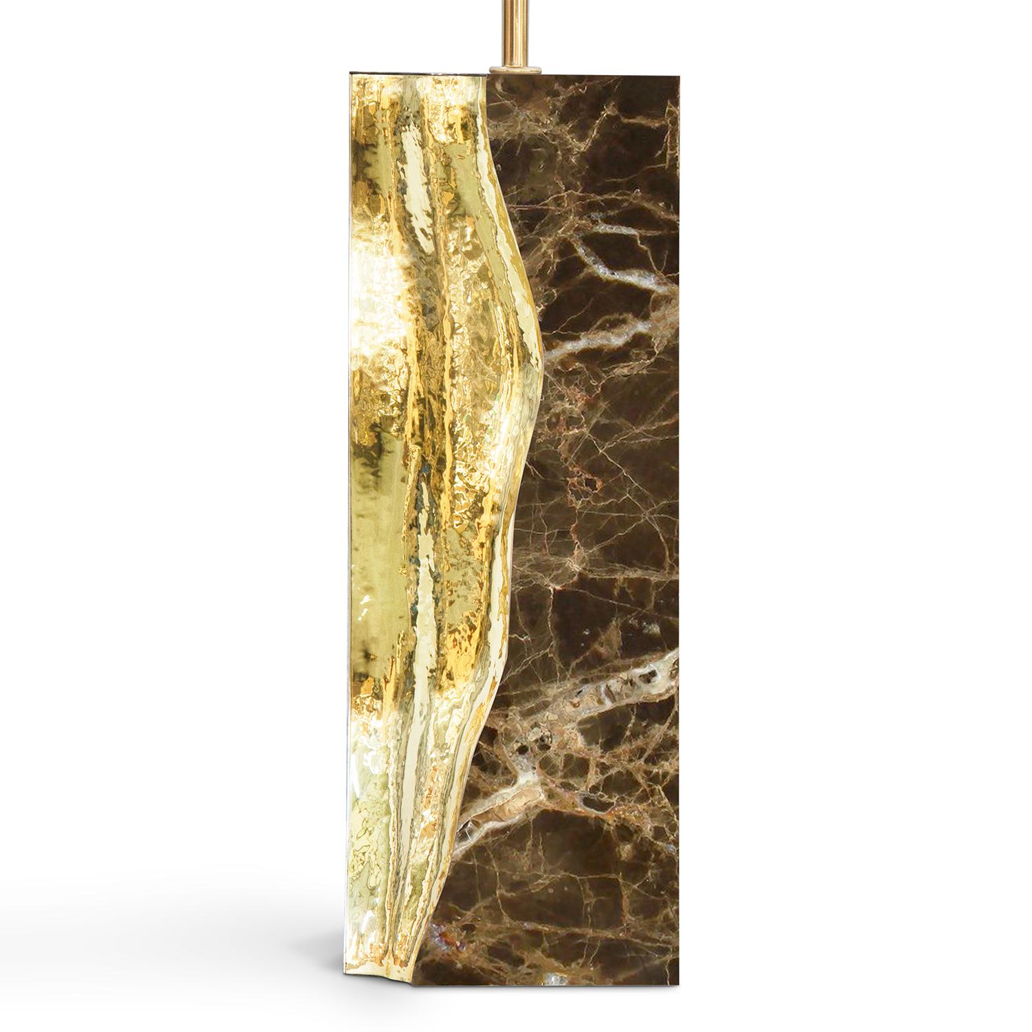 Contemporary Paradise Brown Marble Table Lamp For Sale