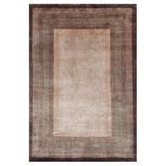PARADISE Hand Knotted Contemporary Rug in Grey, Beige & Choco Colours by Hands