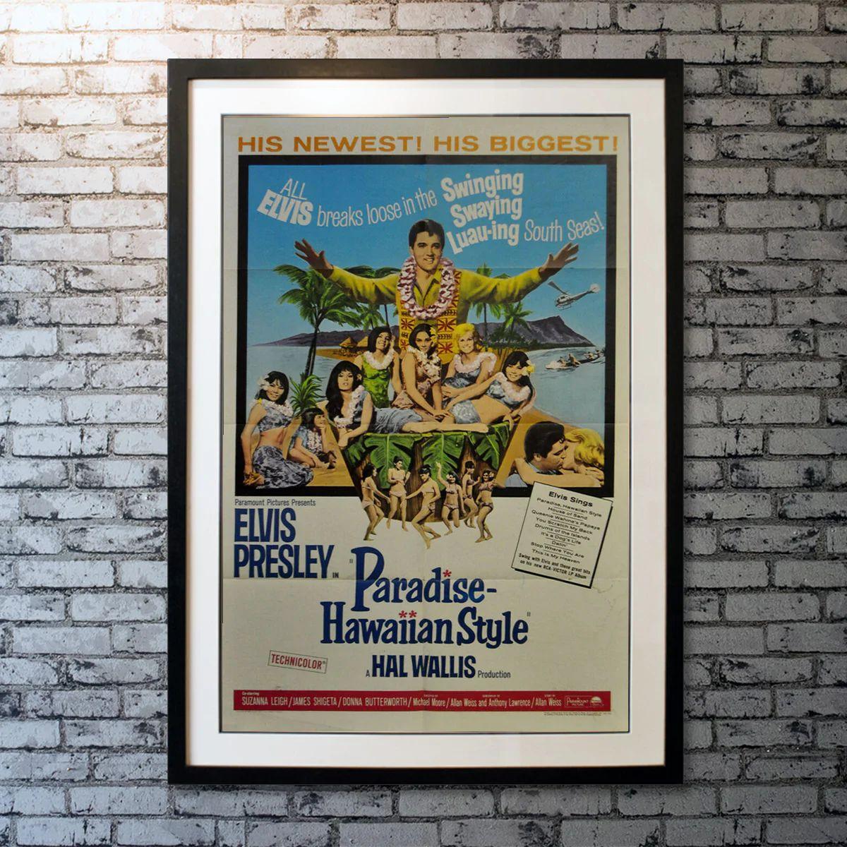 Paradise - Hawaiian Style, Unframed Poster, 1966

Rick Richards is a helicopter pilot who wants to set up a charter flying service in Hawaii -- along the way he makes some friends, including a young Hawaiian girl and her father, romances Judy