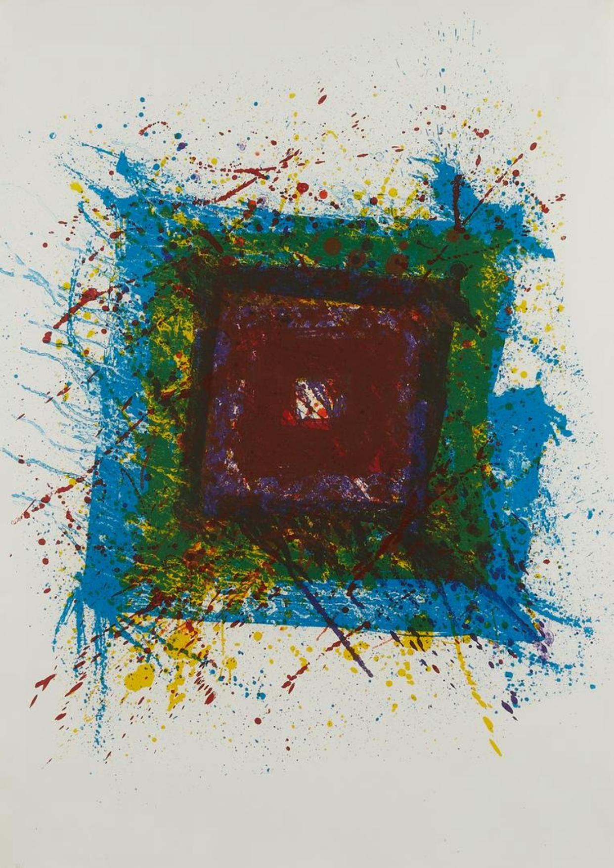 Plexiglas Paradise of Ash Sam Francis (américain 1923-1994) Diptyque encadré en vente