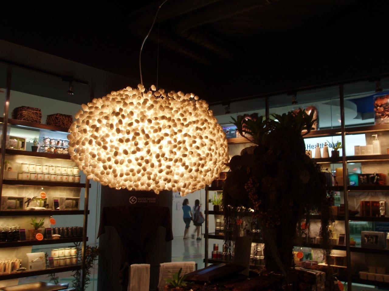 Thai Paradise Pendant Light by Ango, 21st Century Silk Cocoon Handcrafted Lighting For Sale