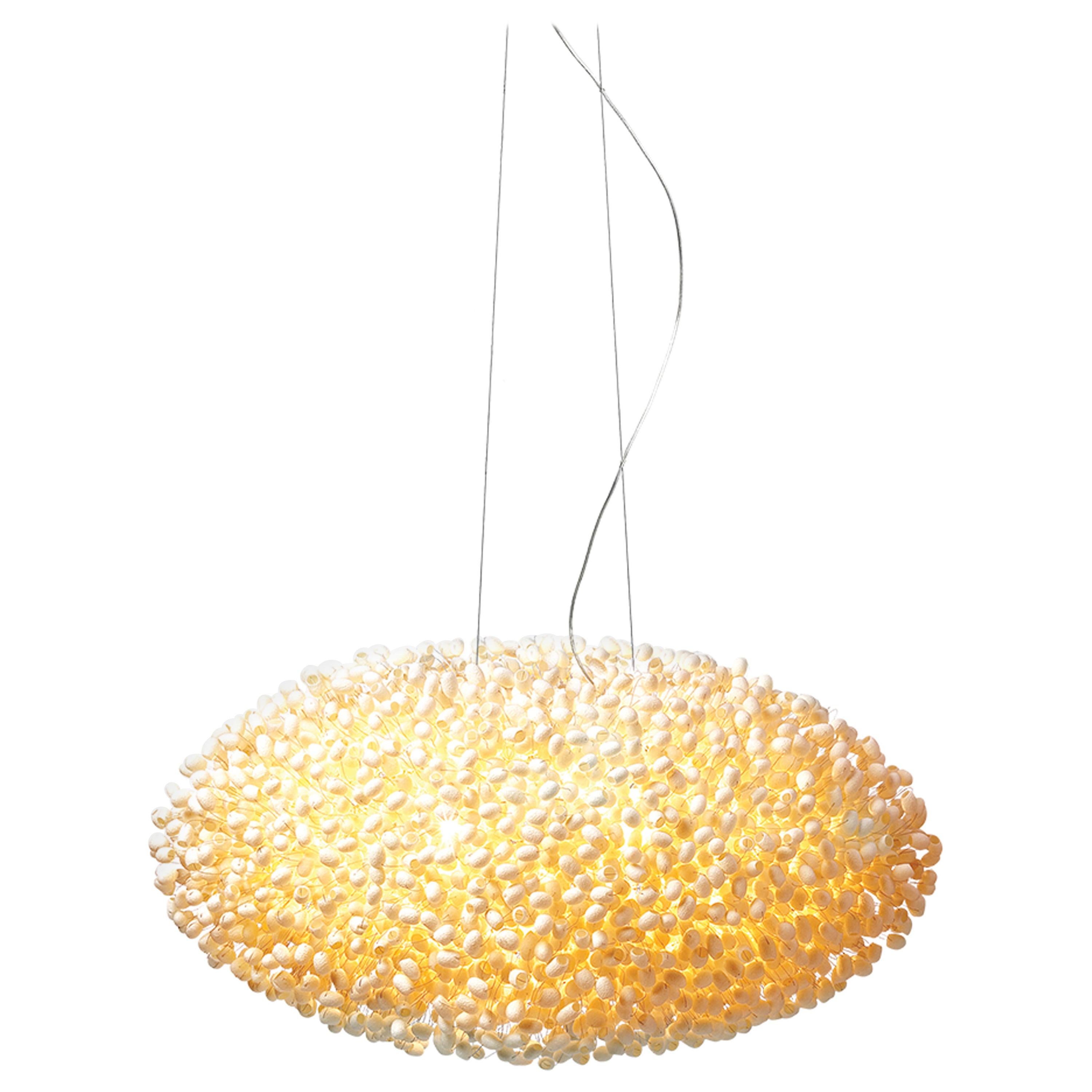 Paradise Pendant Light by Ango, 21st Century Silk Cocoon Handcrafted Lighting For Sale