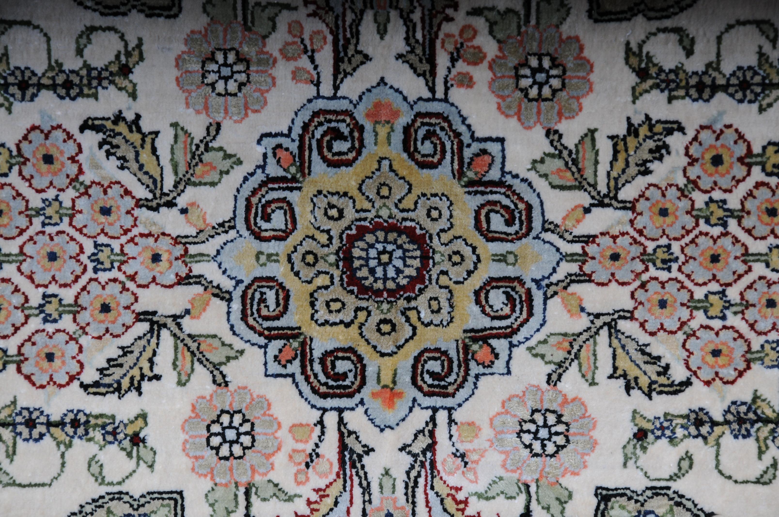 Paradise Prayer Rug, Silk End of the 20th Century For Sale 7