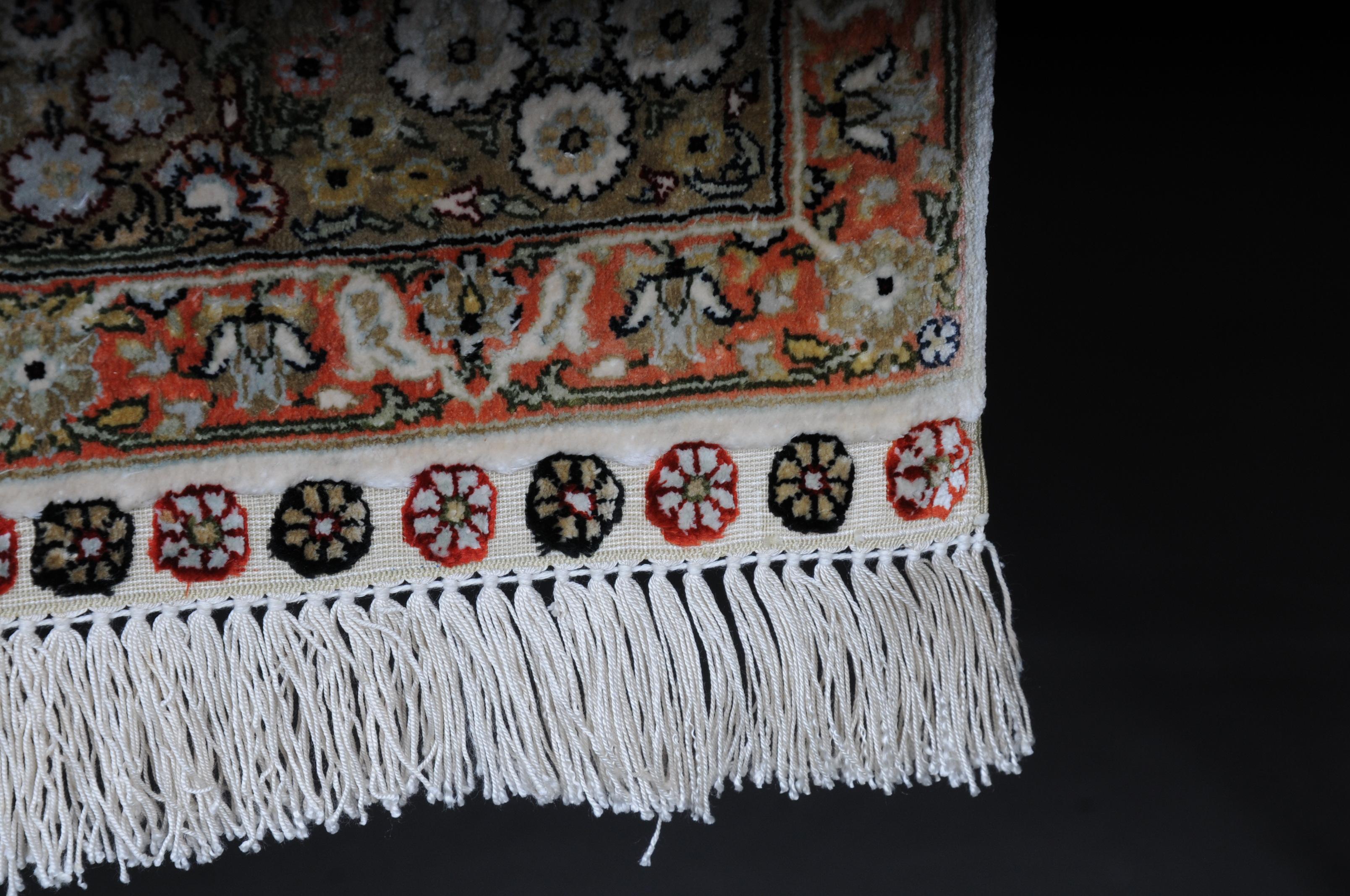 Paradise Prayer Rug, Silk End of the 20th Century For Sale 9