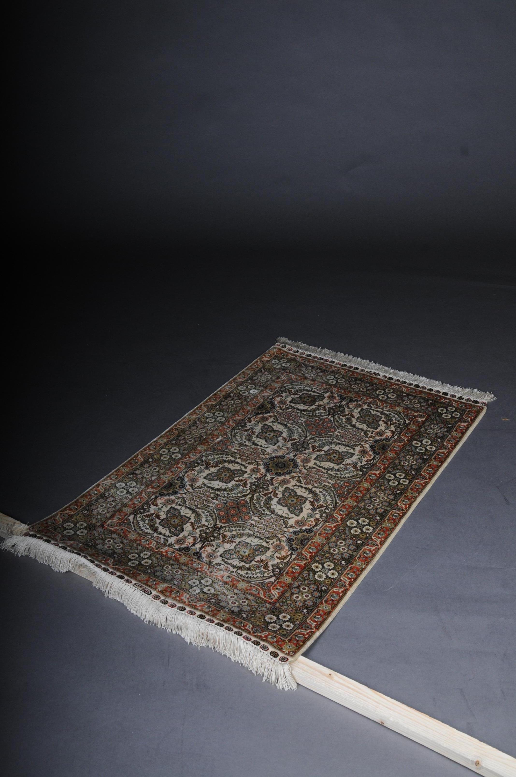 Paradise Prayer Rug, Silk End of the 20th Century For Sale 10