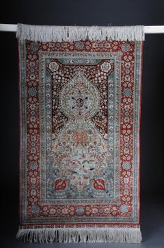 Paradise Prayer Rug, Silk, End of the 20th Century