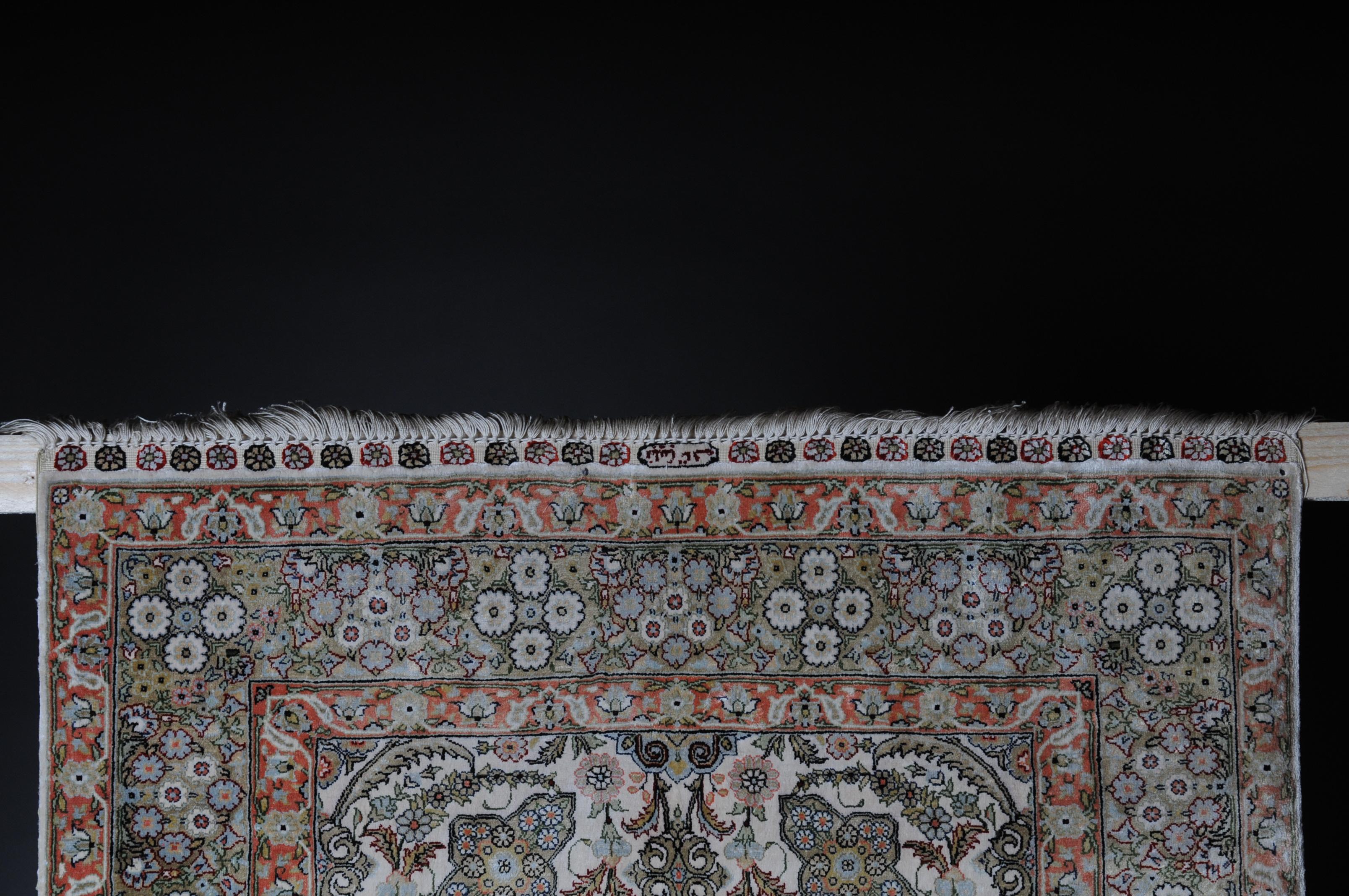 Paradise Prayer Rug, Silk End of the 20th Century For Sale 1