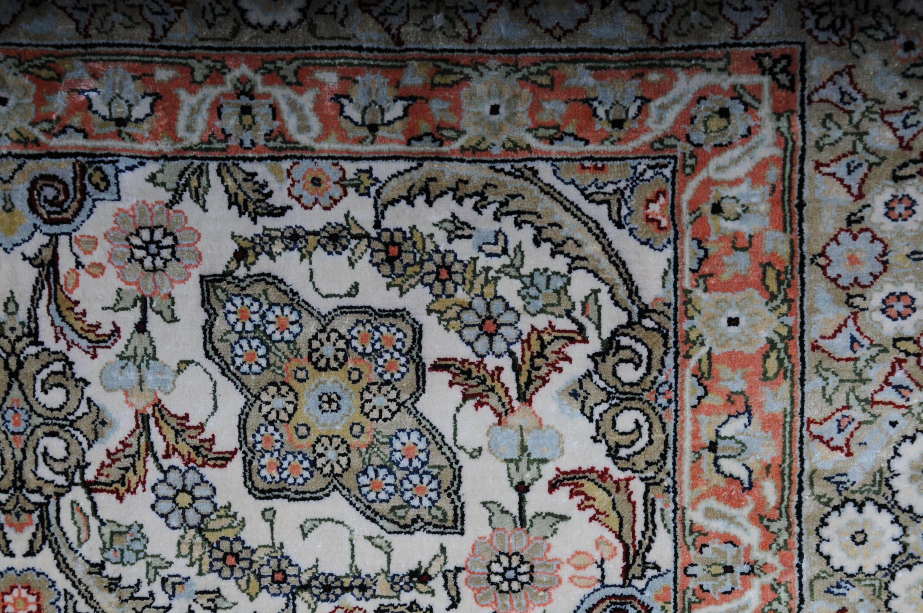 Paradise Prayer Rug, Silk End of the 20th Century For Sale 4