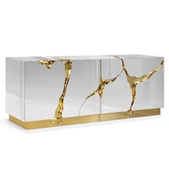 Paradise Sideboard with Solid Brass in Gold Finish