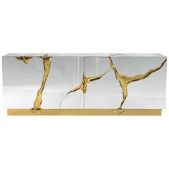 Paradise Sideboard with Solid Brass in Gold Finish