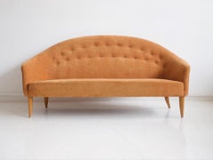Paradise Sofa with Orange Fabric Upholstery by Kerstin Hörlin-Holmqvist