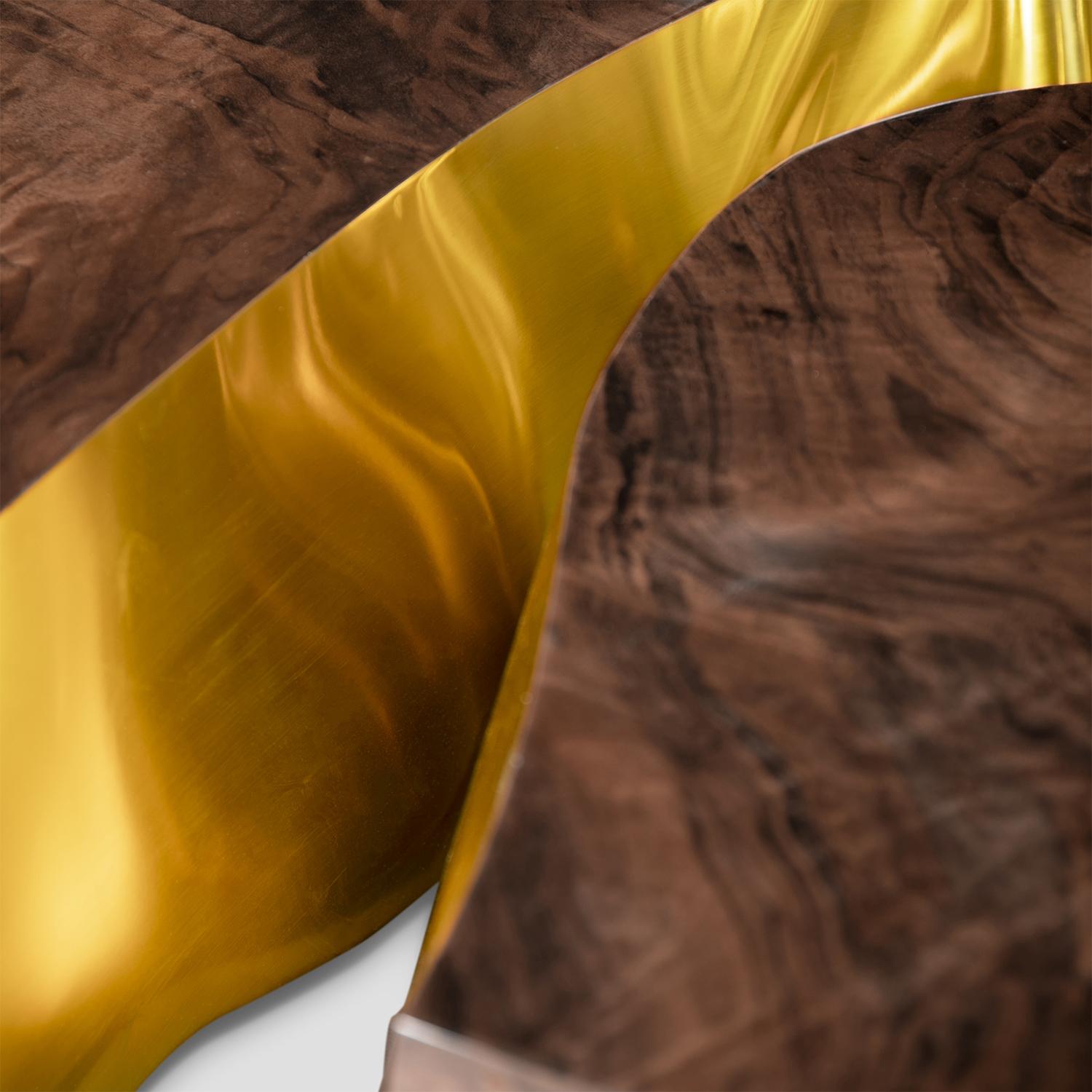 Table basse ovale en noyer Paradise en vente 2
