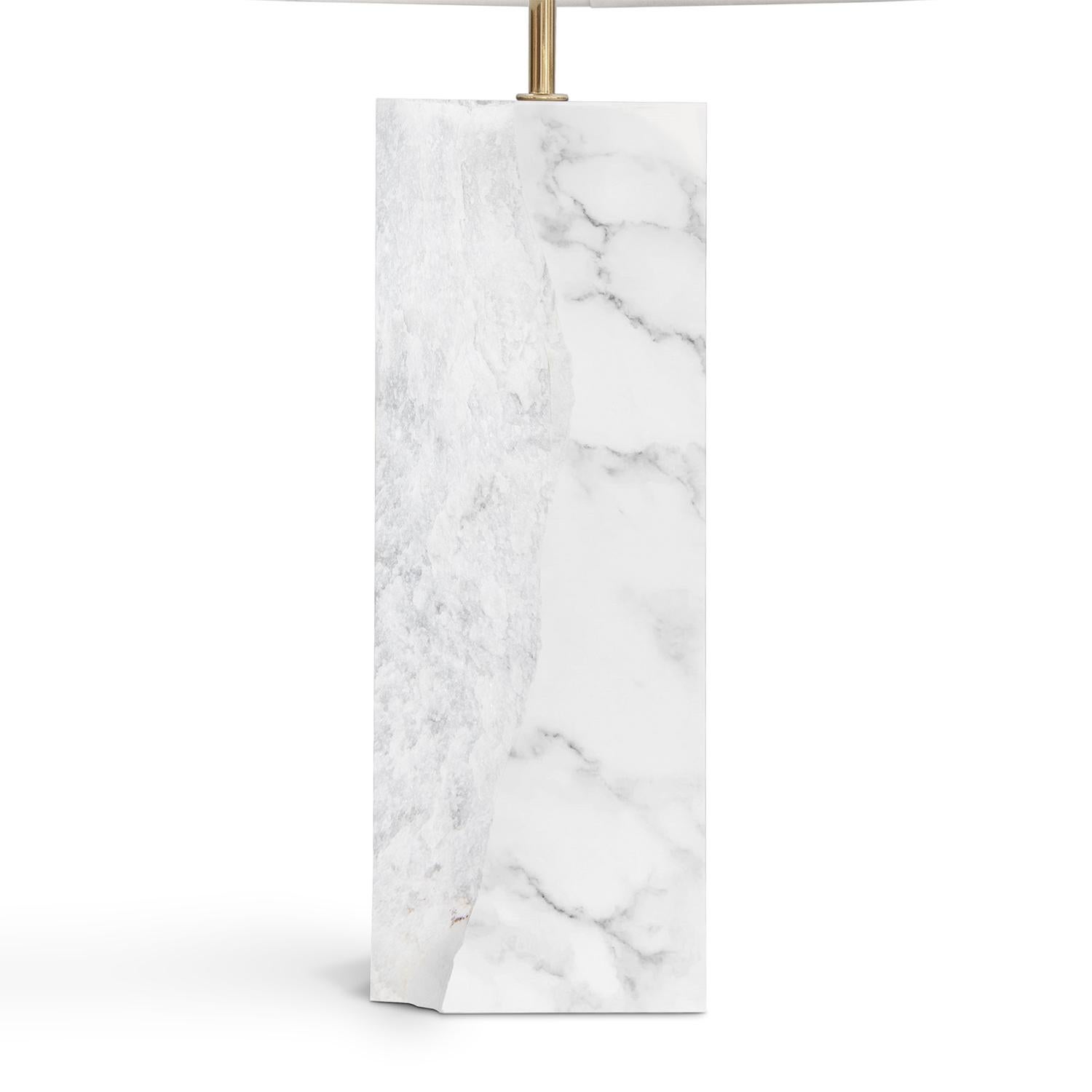 Poli Lampe de table en marbre blanc Paradise en vente