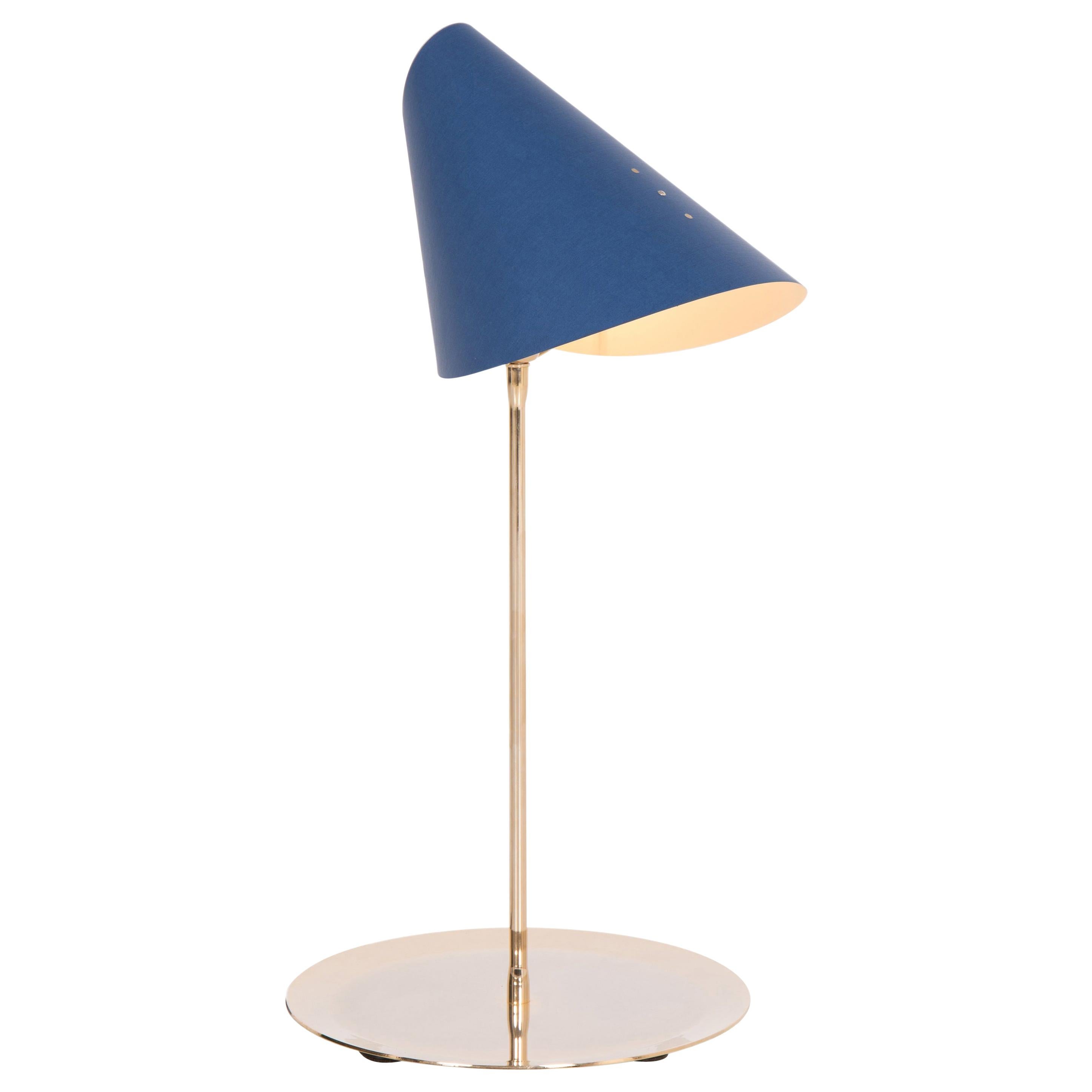 Paradisoterrestre Rue Férou Table Lamp in Blue Polished Bronze by Man Ray