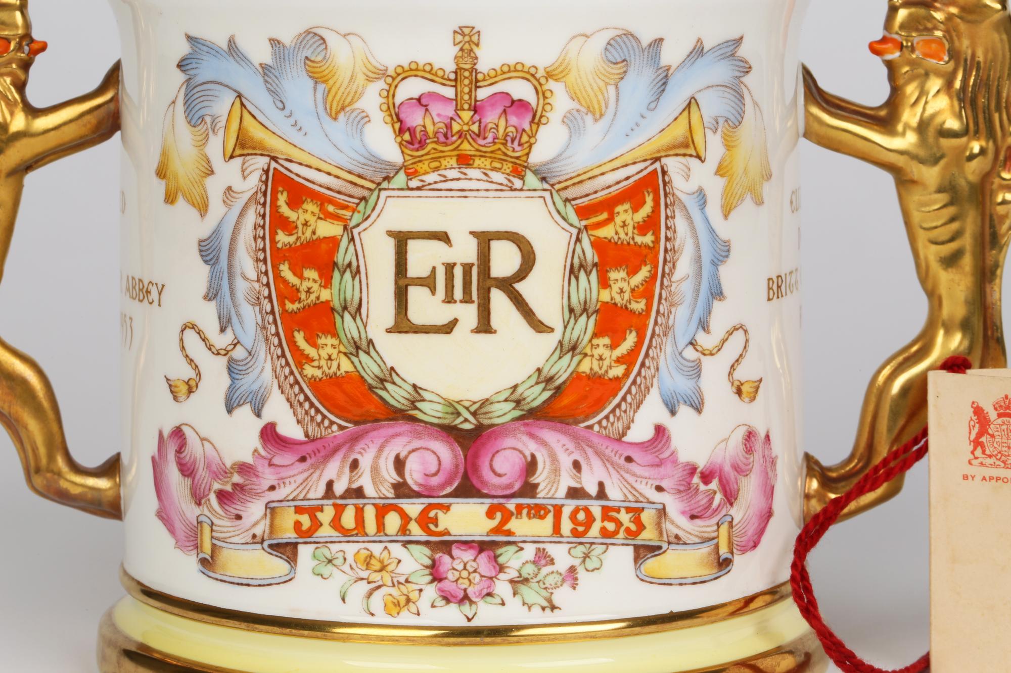 Paragon Ltd Edn Porcelain Tyg Commemorating Coronation of Queen Elizabeth II 195 3