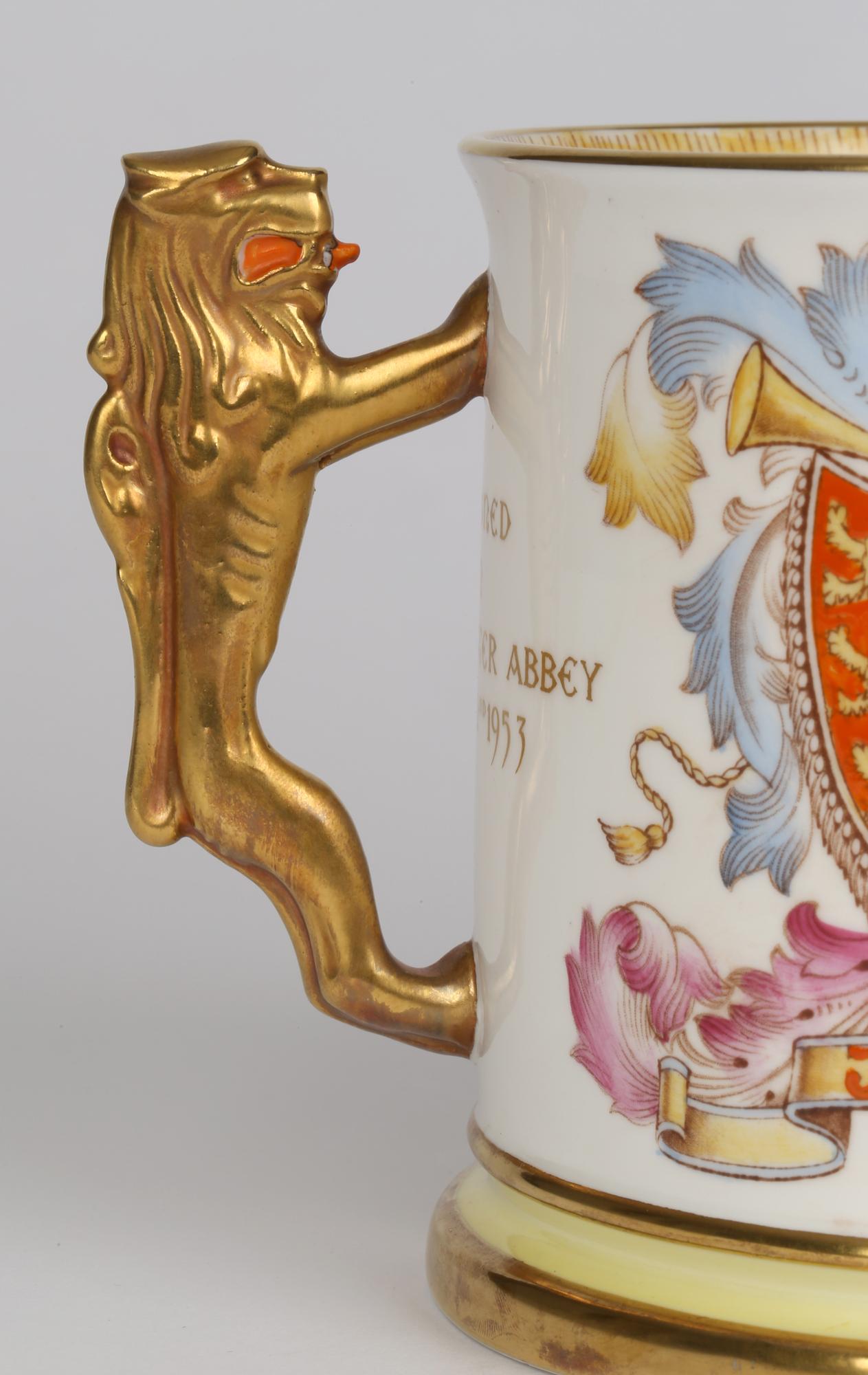 Paragon Ltd Edn Porcelain Tyg Commemorating Coronation of Queen Elizabeth II 195 4
