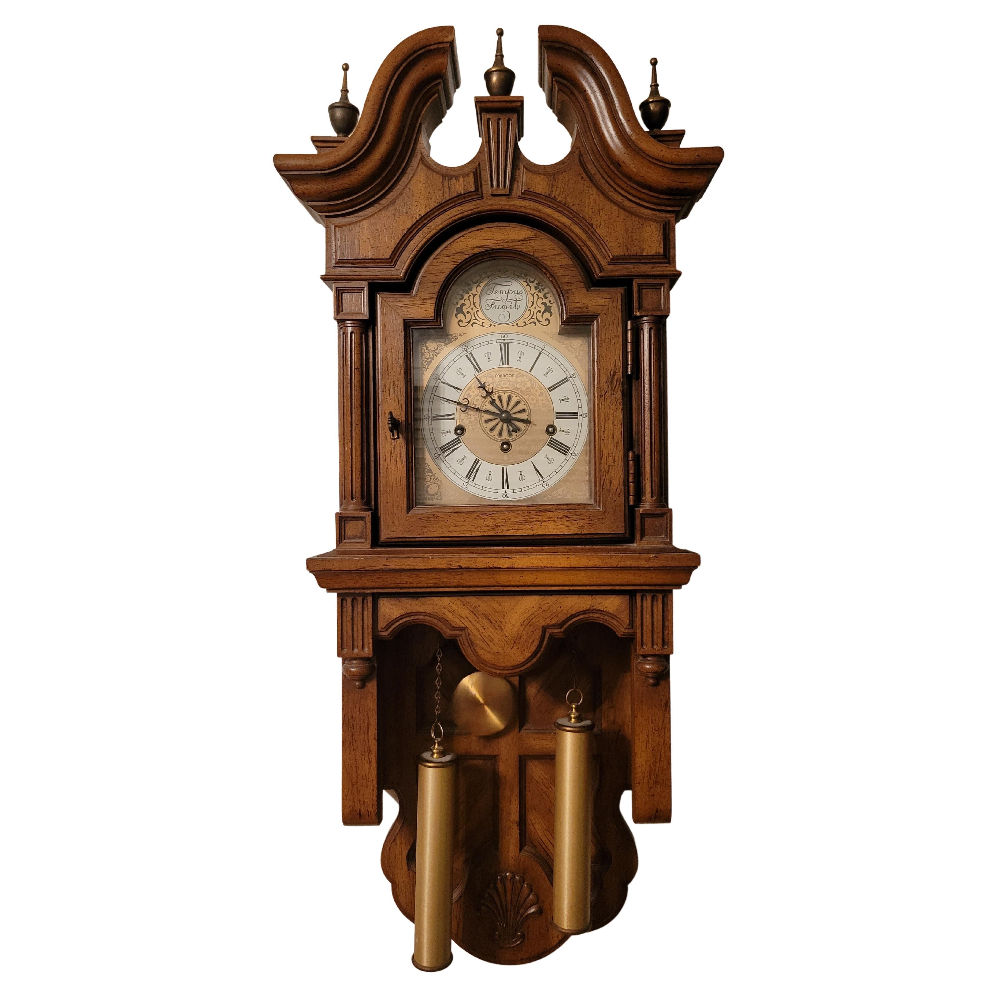 Paragon Vintage Wall Clock with Westminster Chime For Sale