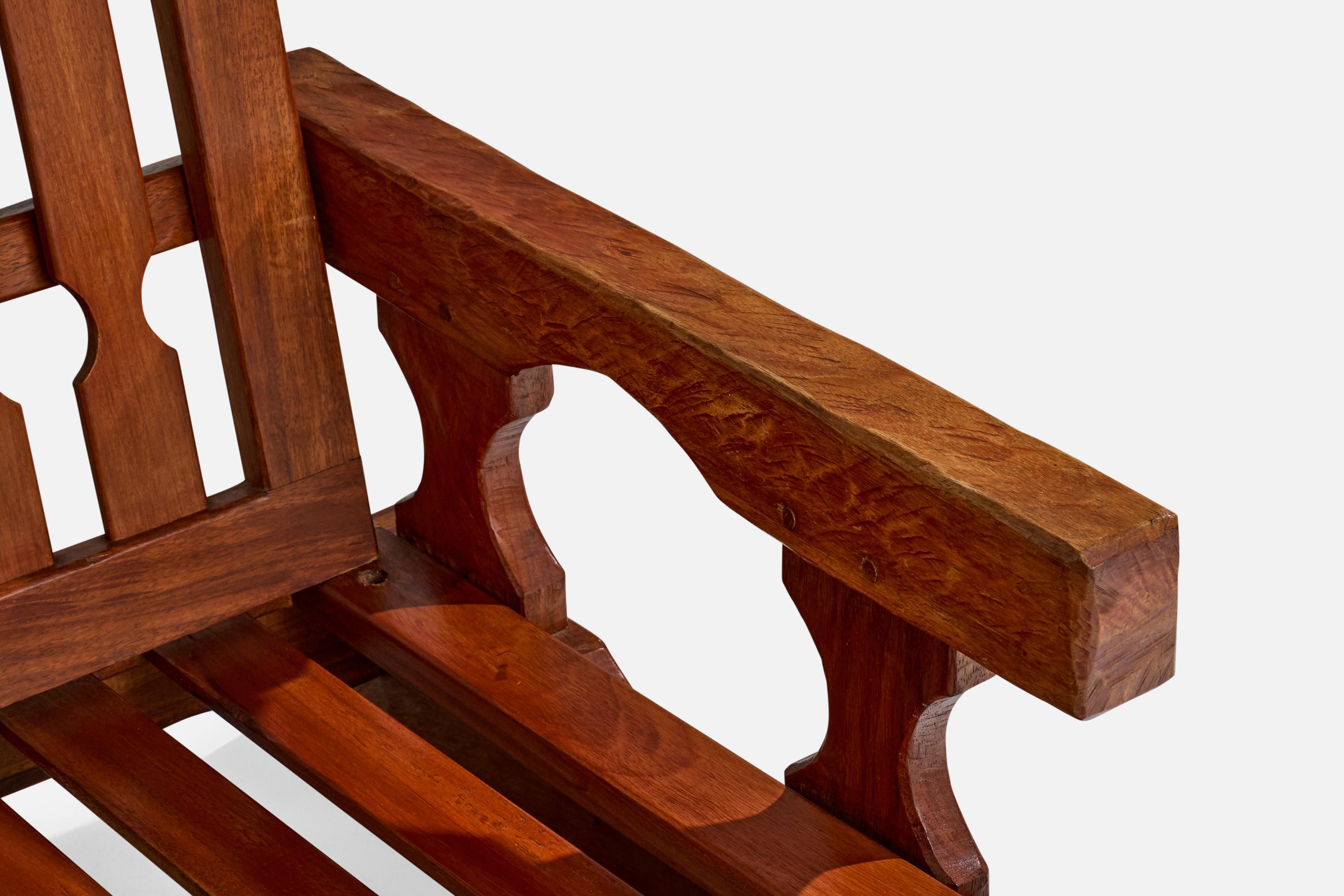Paraguayan Designer, Sofa, Wood, Paraguay, 1970s For Sale 5