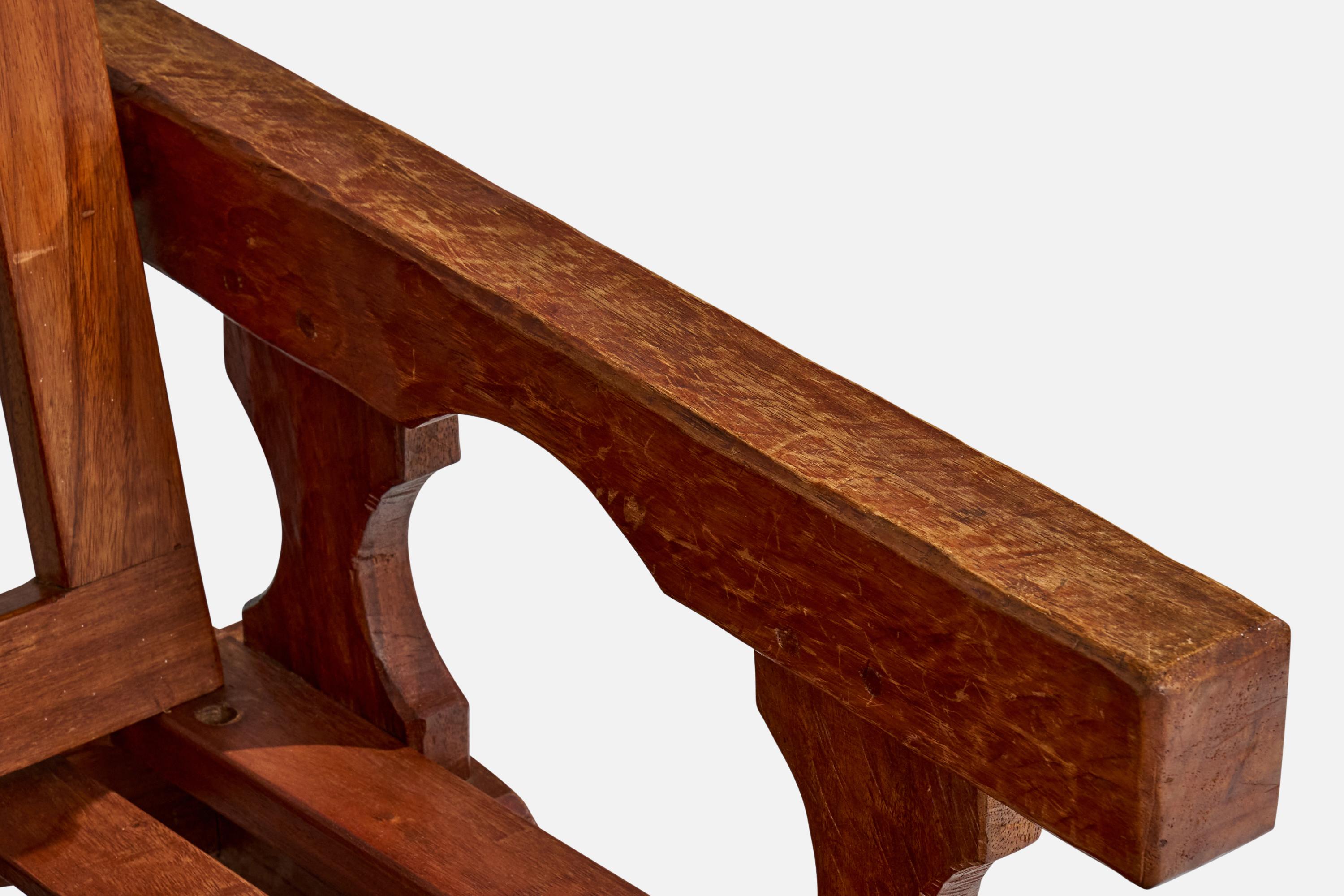 Paraguayan Designer, Sofa, Wood, Paraguay, 1970s For Sale 6