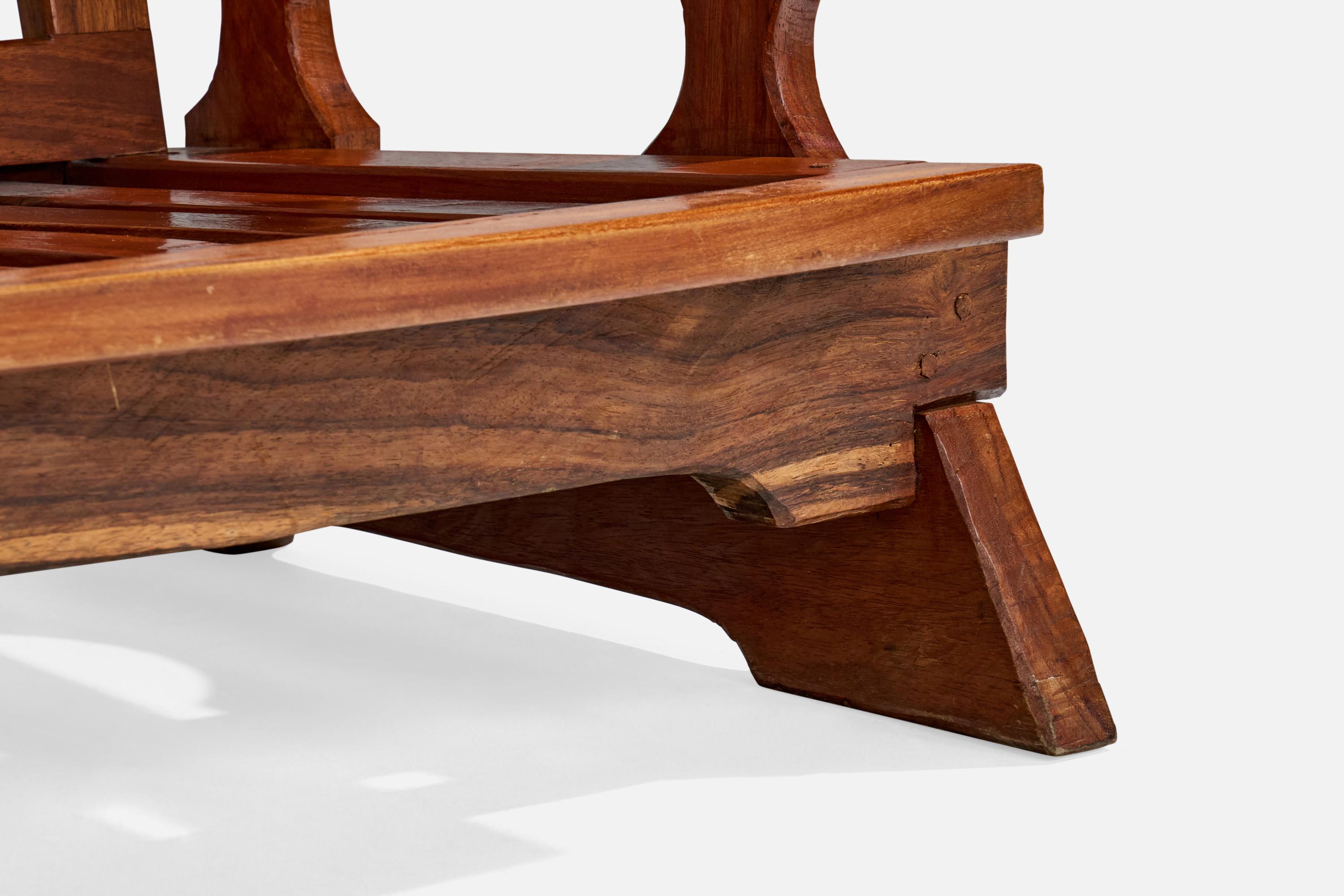 Paraguayan Designer, Sofa, Wood, Paraguay, 1970s For Sale 7