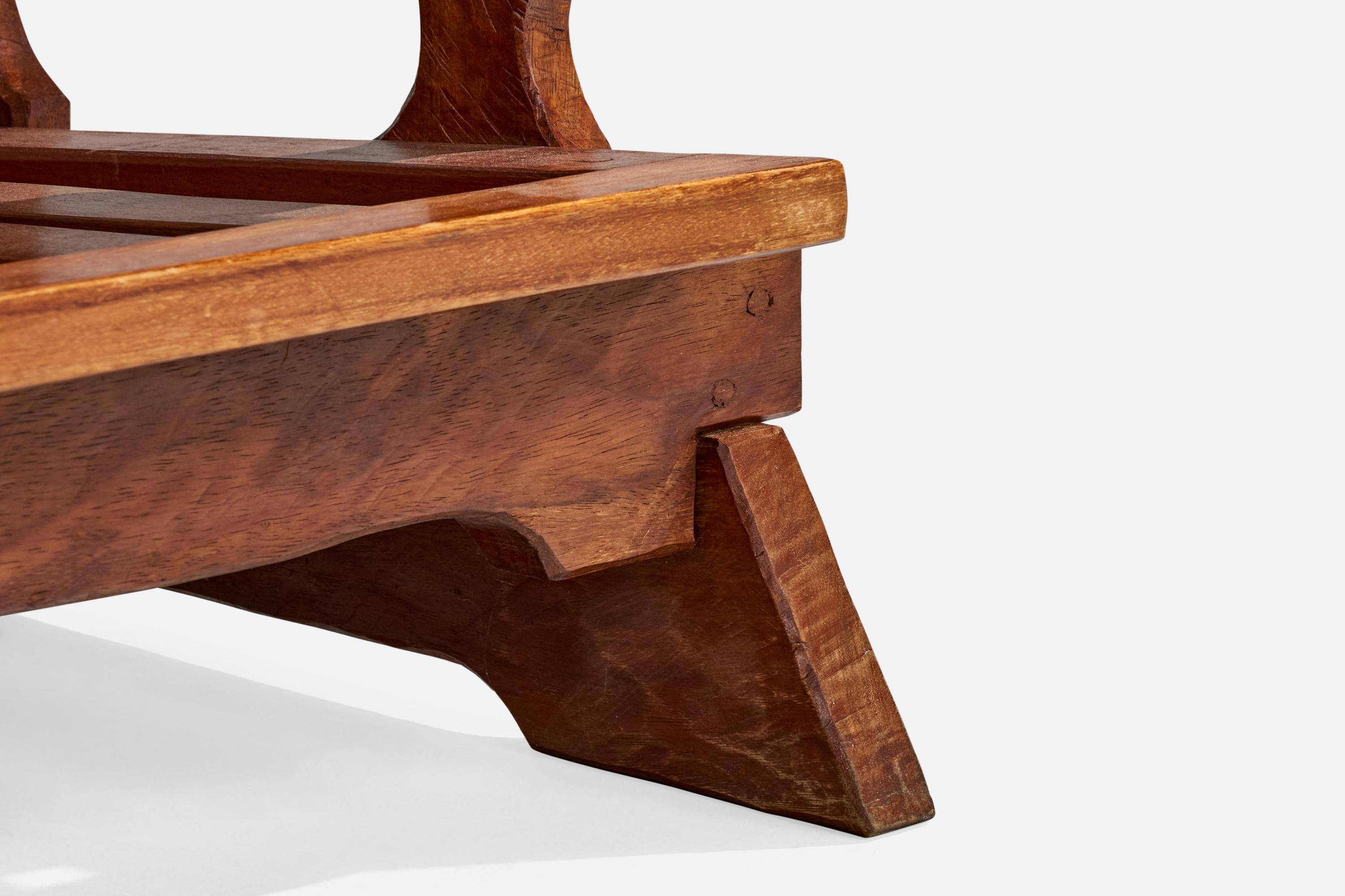 Paraguayan Designer, Sofa, Wood, Paraguay, 1970s For Sale 8