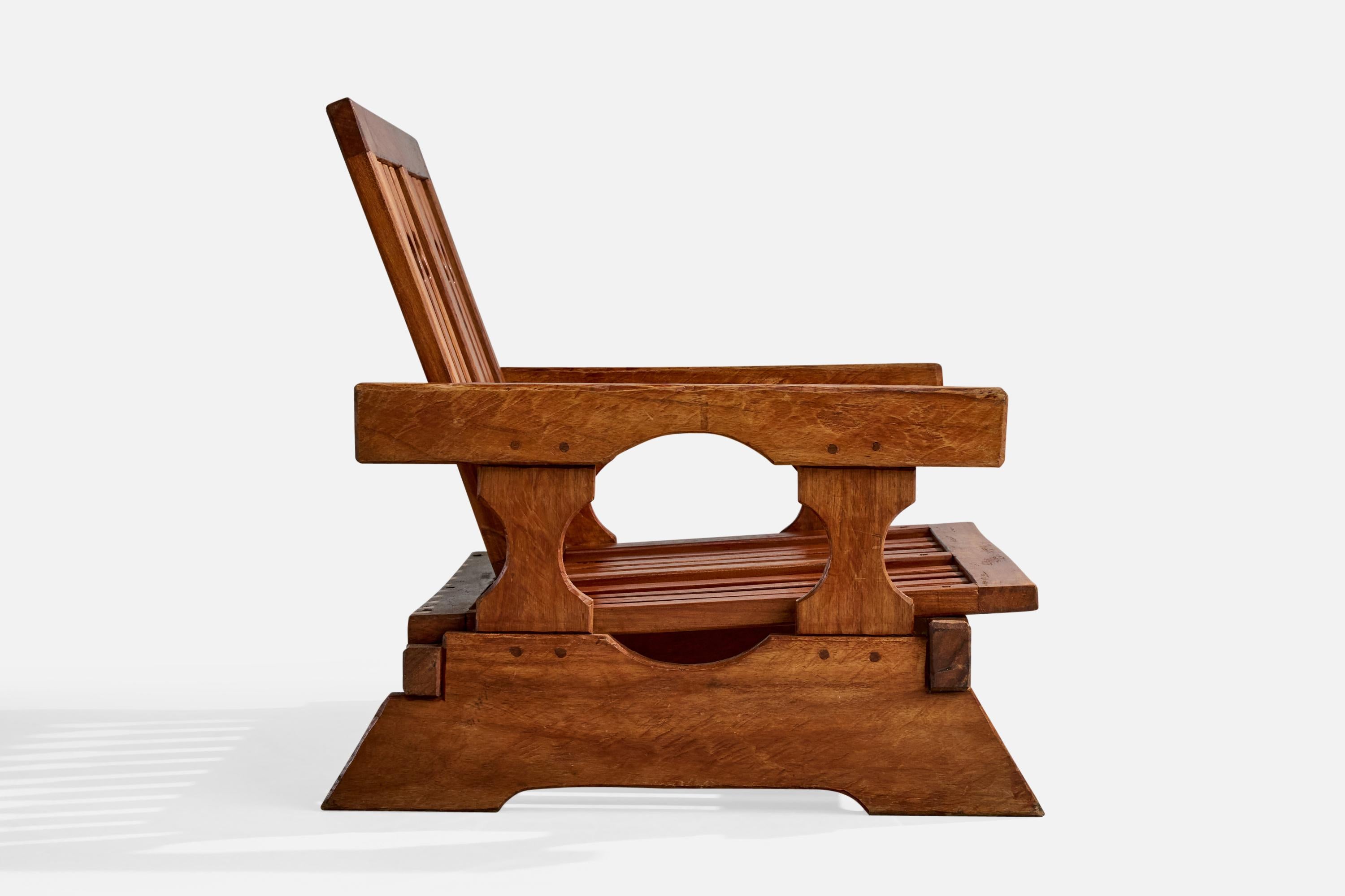 Paraguayan Designer, Sofa, Wood, Paraguay, 1970s For Sale 1