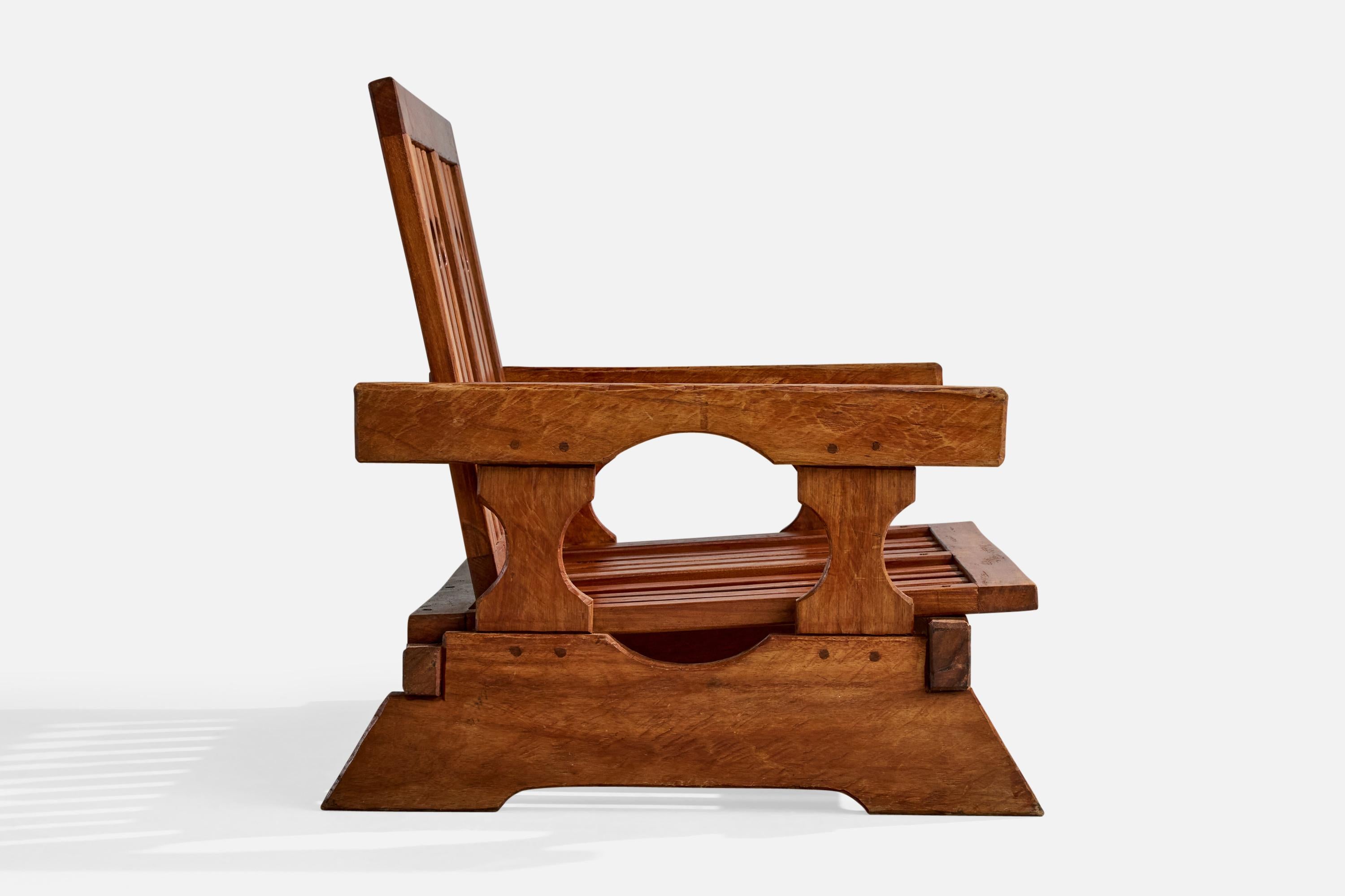 Paraguayan Designer, Sofa, Wood, Paraguay, 1970s For Sale 2