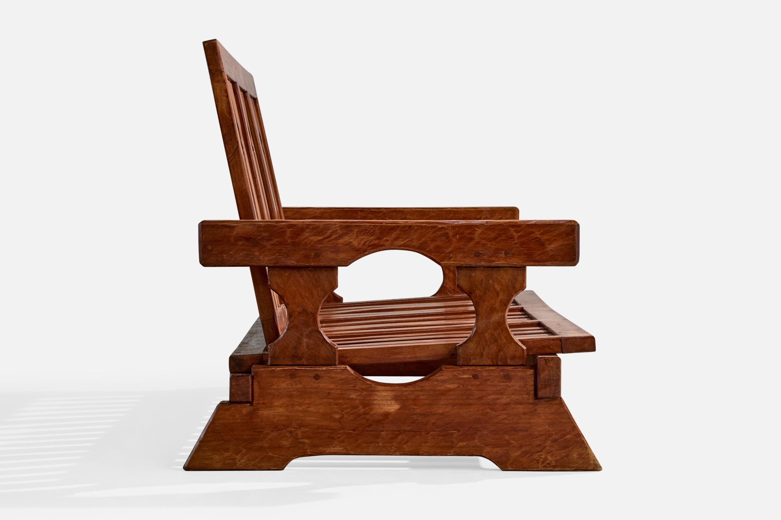 Paraguayan Designer, Sofa, Wood, Paraguay, 1970s For Sale 2