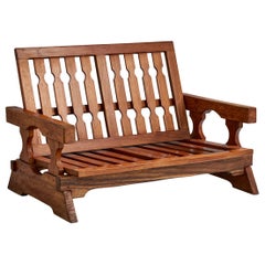 Paraguayan Designer, Sofa, Wood, Paraguay, 1970s