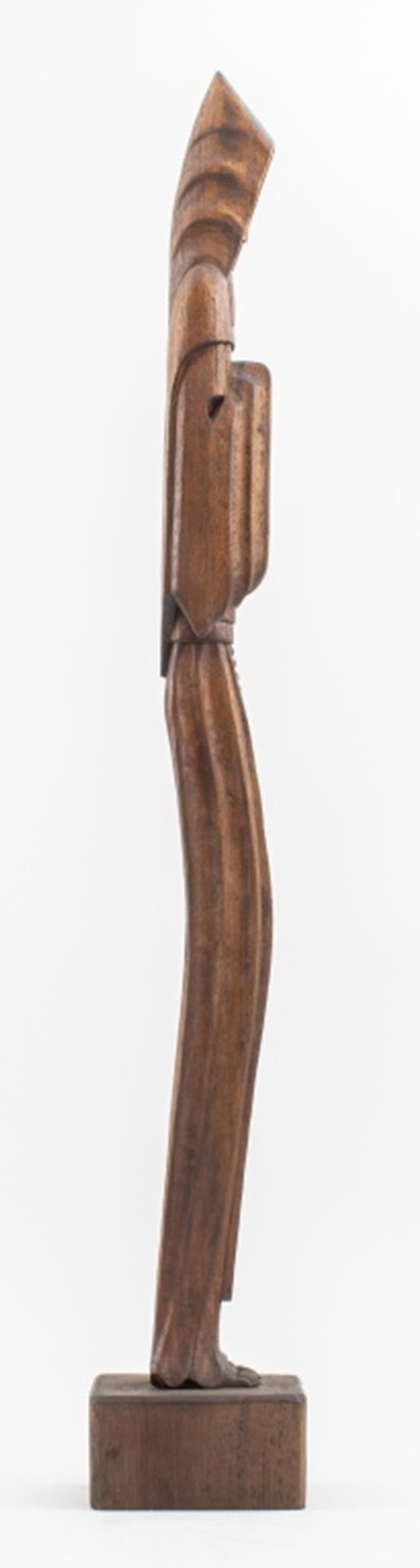 Paraguayan Modern Hooded Monk Wood Sculpture For Sale 3